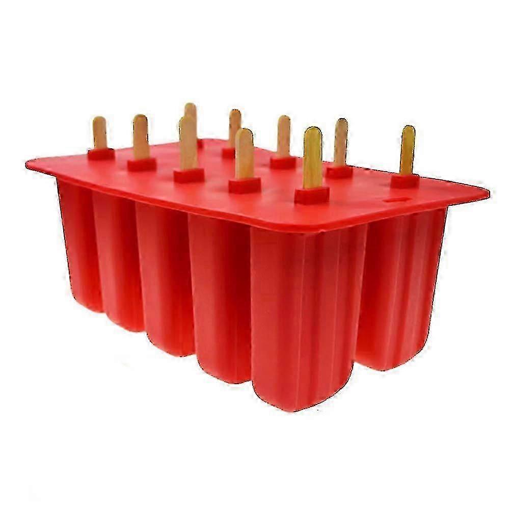 Premium 10-Piece Silicone Molds for Ice Cream and Popsicles at Home