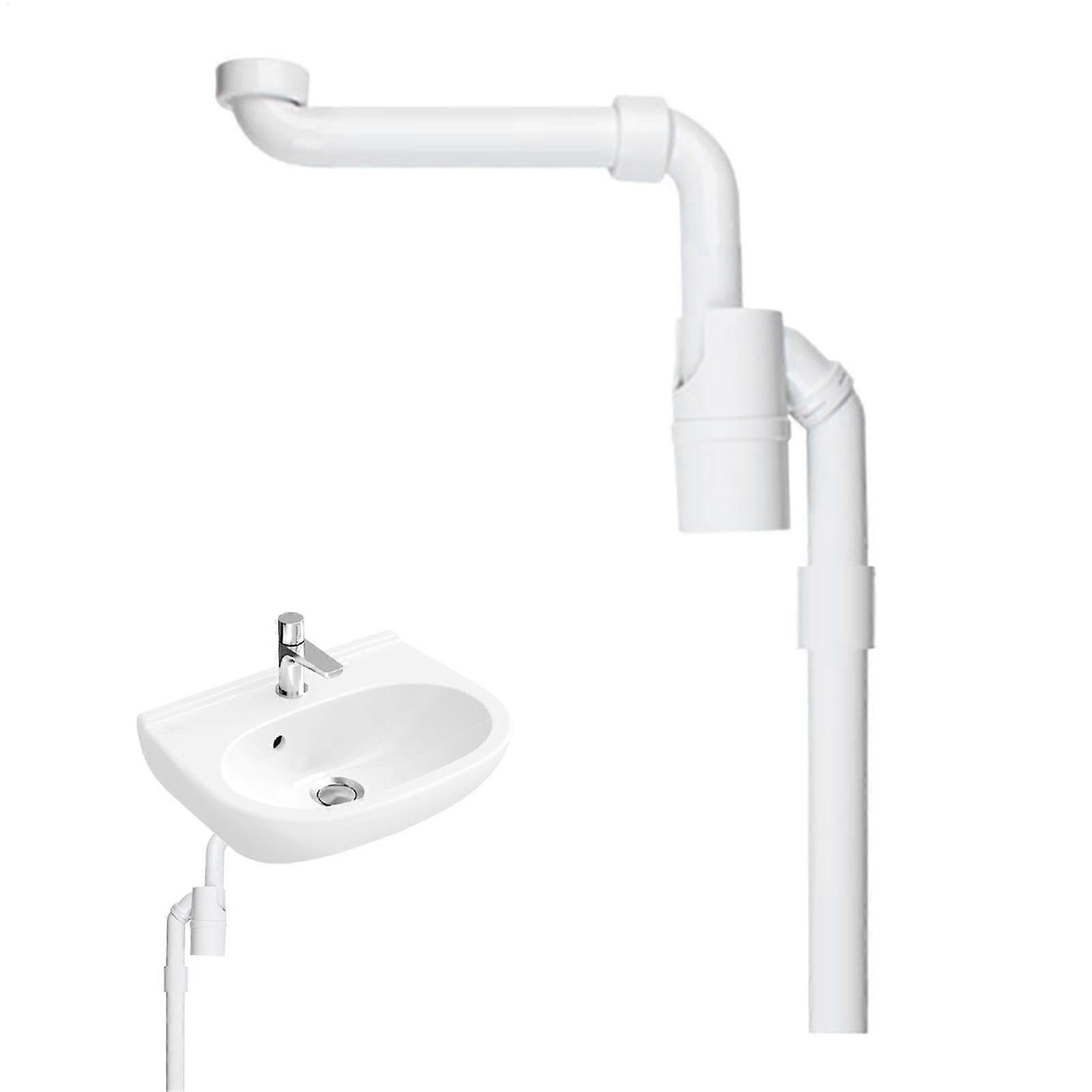 Kitchen Sink Sanitary, Sink Drain Pipe, AntiClogging P Trap Flexible Drainage Pipe