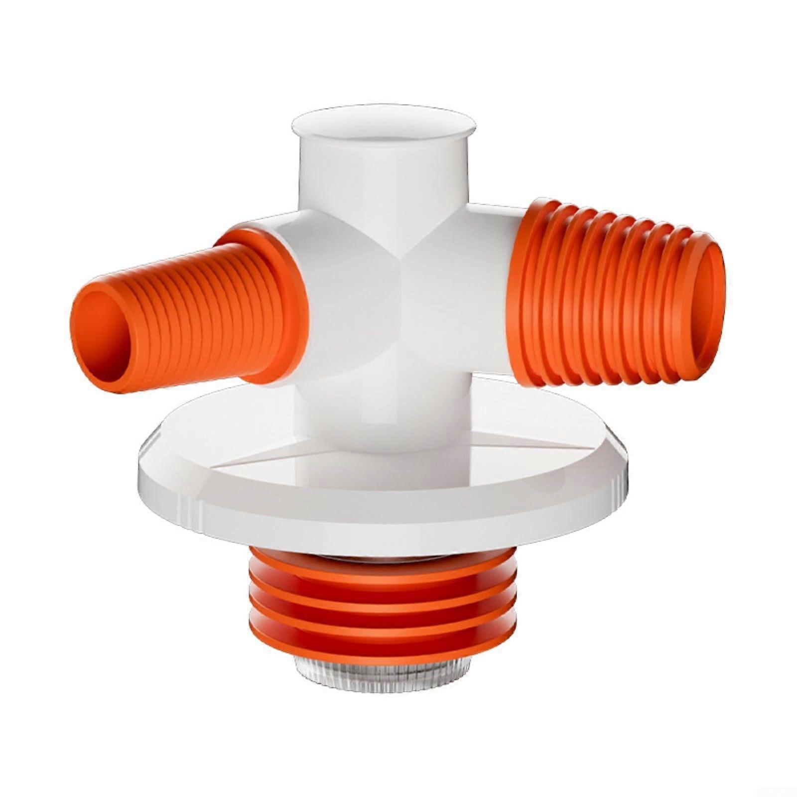 Washing Machine Floor Drain Adapter - White, Universal Bathroom Drain Connection, Easy Installation, No Tools Required