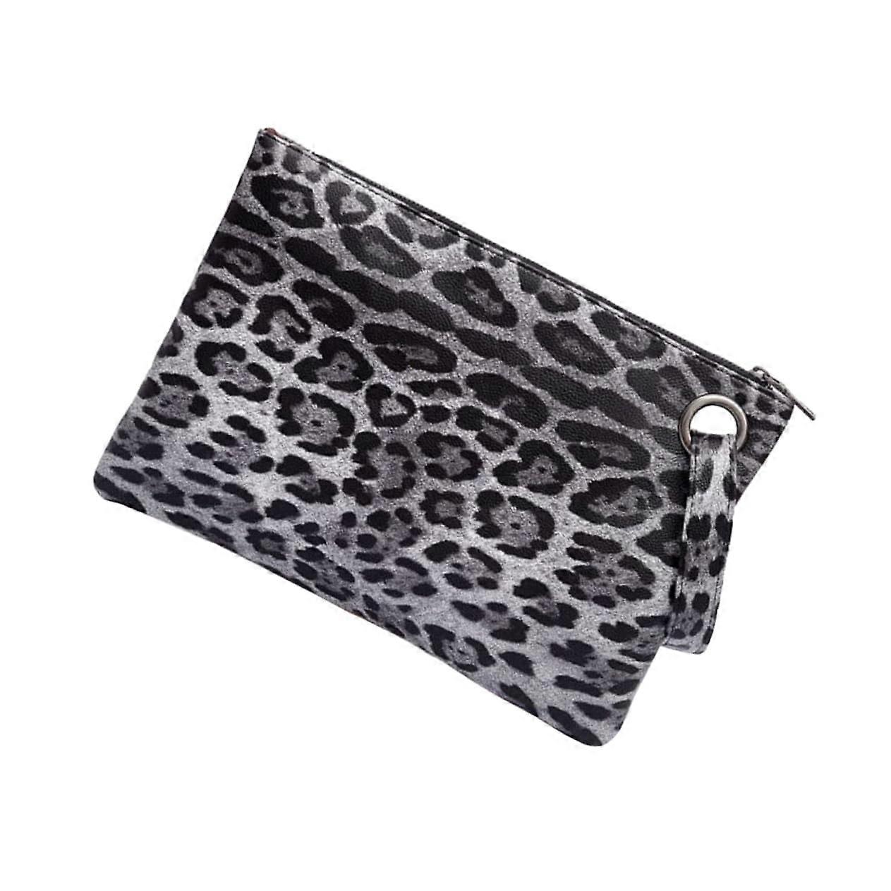 Leopard Wristlet Wallet Envelope Clutch For Women Handbag Leopard Print Bag Purse