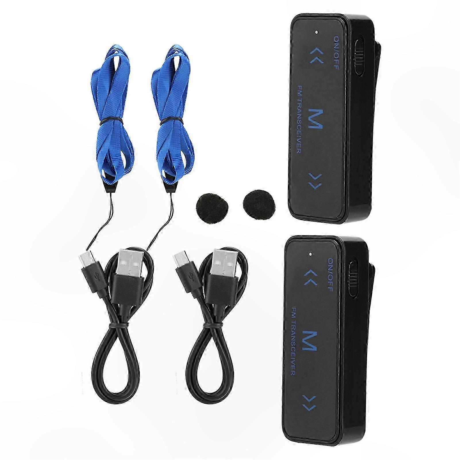 Pair of Compact Two-Way Radios with 1-3km Range for Business Communication