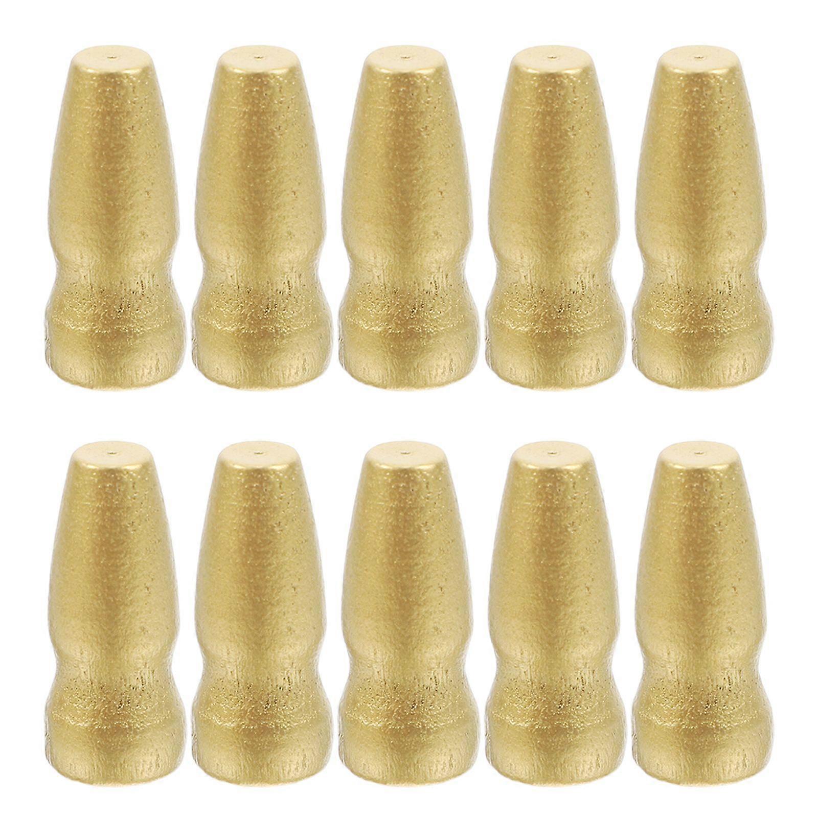 50pcs Hand Guide Flag Accessory Portable Hand Flag Supply Decorative Wood Flagpole Finial Compact Replacing Flagpole Tops