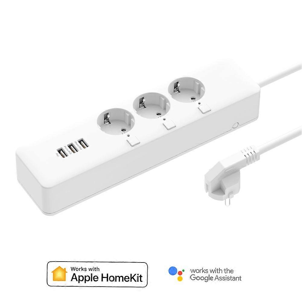 Koogeek Wi-Fi Smart Outlet Surge Protector Individually Controlled 3-outlet Power Strip Compatible with Alexa Apple HomeKit and the Assistant Voice C