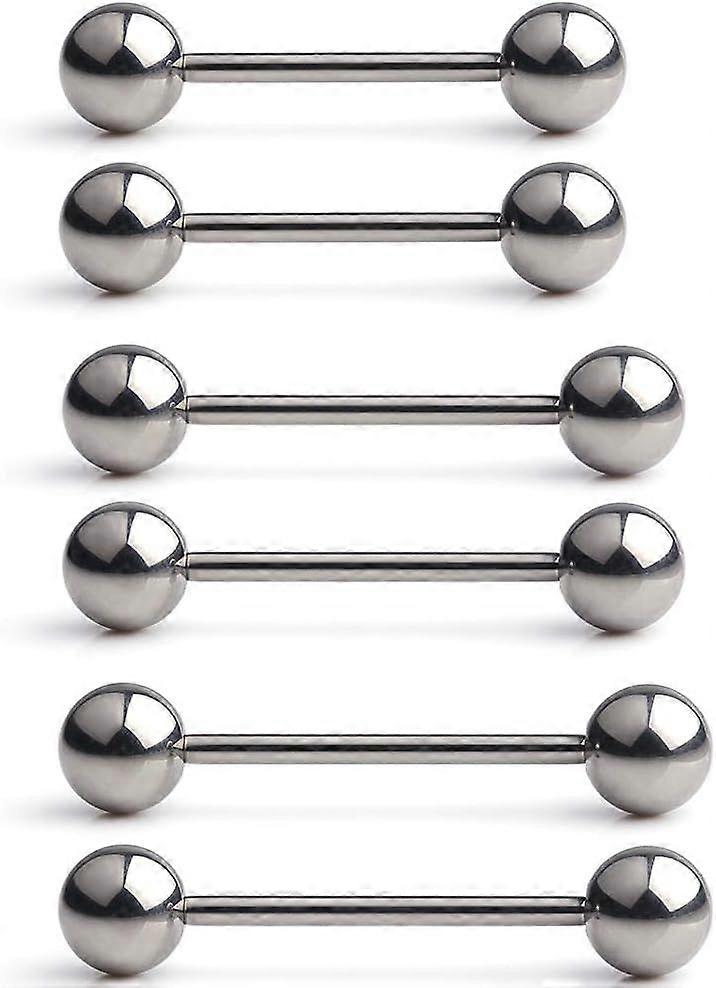 Grade 23 Titanium Externally Threaded Nipple Piercing Jewelry Barbell Ring Tongue Rings Ni