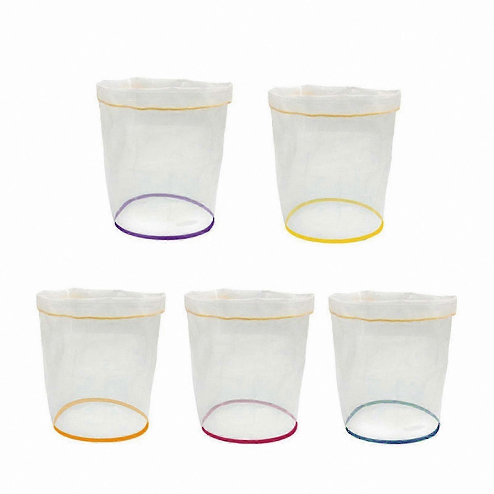5-Pack 5 Gallon Bubble Bags for Ice Water Extraction - Micron Drawstring Filter Set for Herbal Essence Extraction Kit