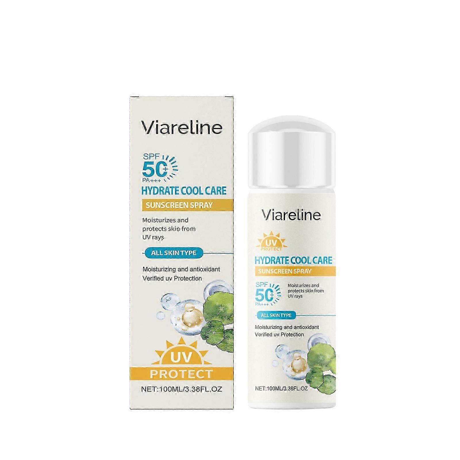 Viareline Refreshing Protection spray Anti UV Refreshing Non greasy Moisturizing Lock Water Temperature and Face Protection