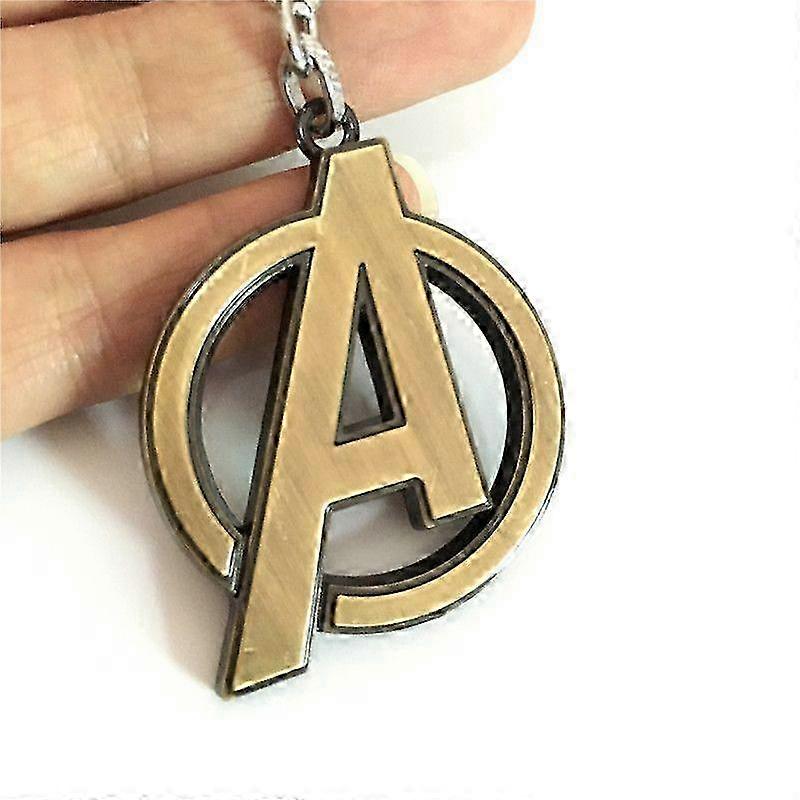 Gold Avengers Logo - Tin Keyring Action Figure Accessory