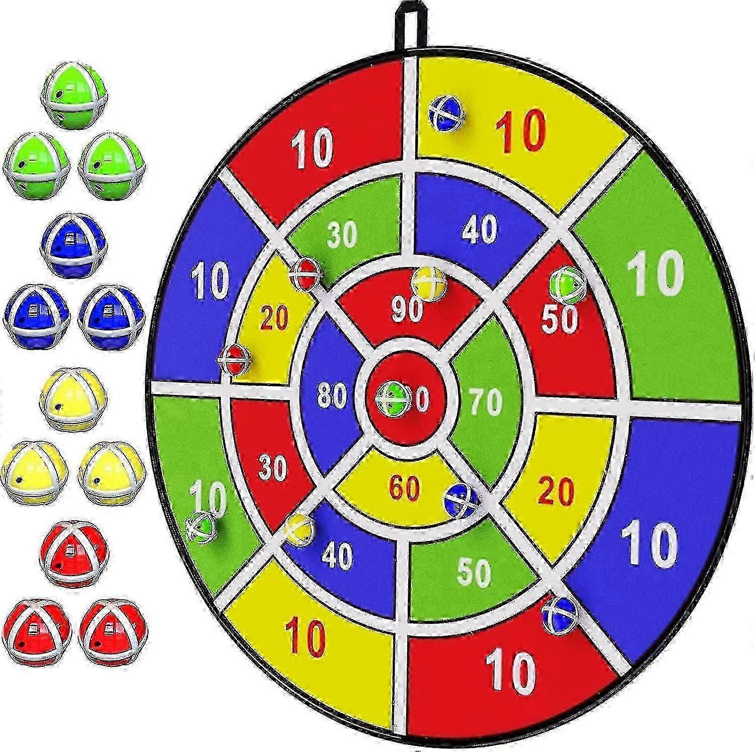 29" Large Dart Board For Kids, Kids Dart Board With Sticky Balls, B...