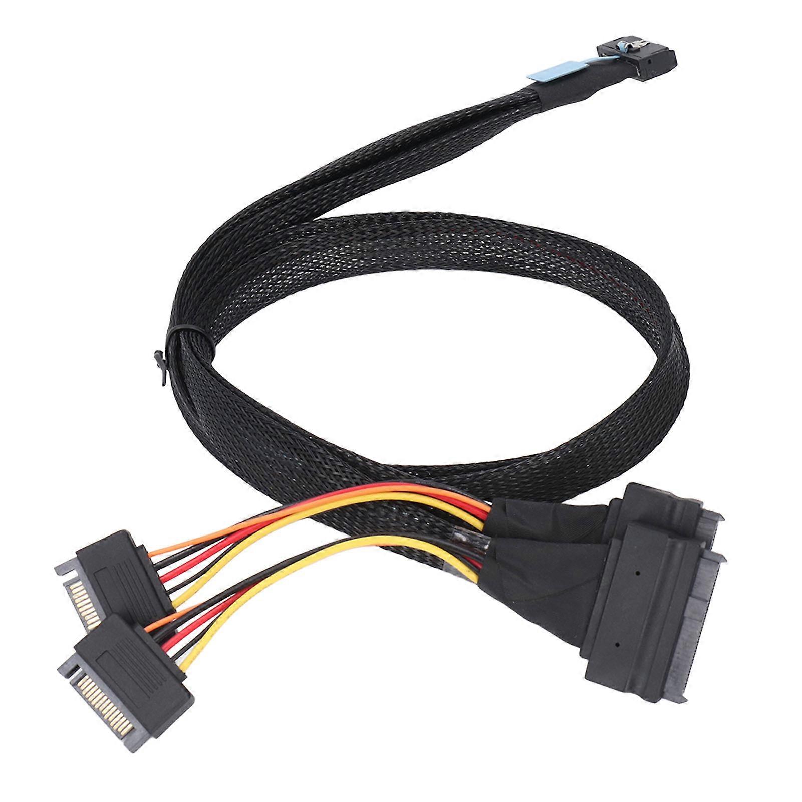 8i 74P to 2x SFF 8639 NVMe Adapter Cable 70cm Silver Plated OFC