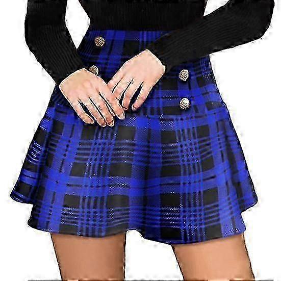 Women's commuter-style miniskirt, high-waisted A-line pleats, versatile matching