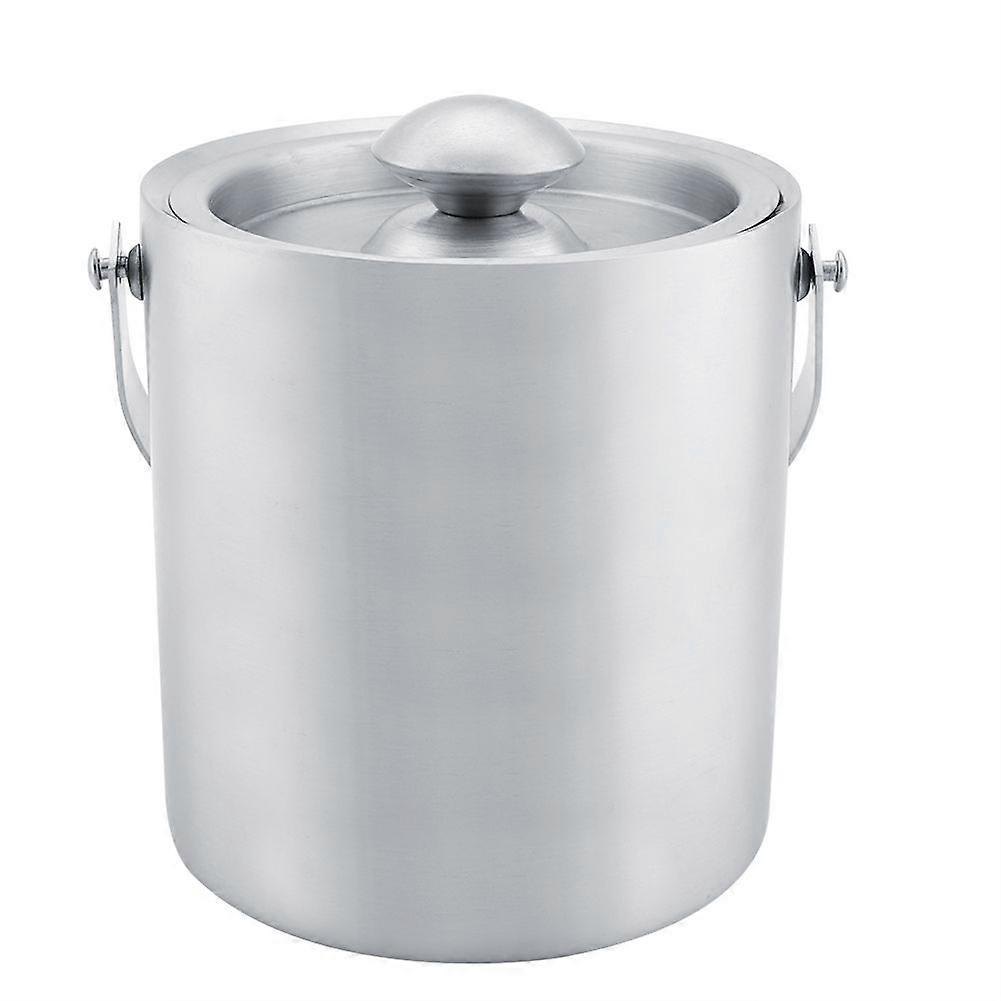 Stainless Steel Double Walled Ice Bucket with Cover for Wedding Parties (2L)