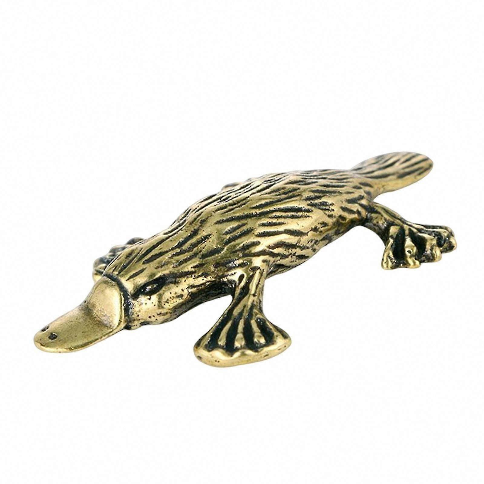 Miniature Platypus Figurine Brass Duckbill Statue Platypus Ornament for Home Decor