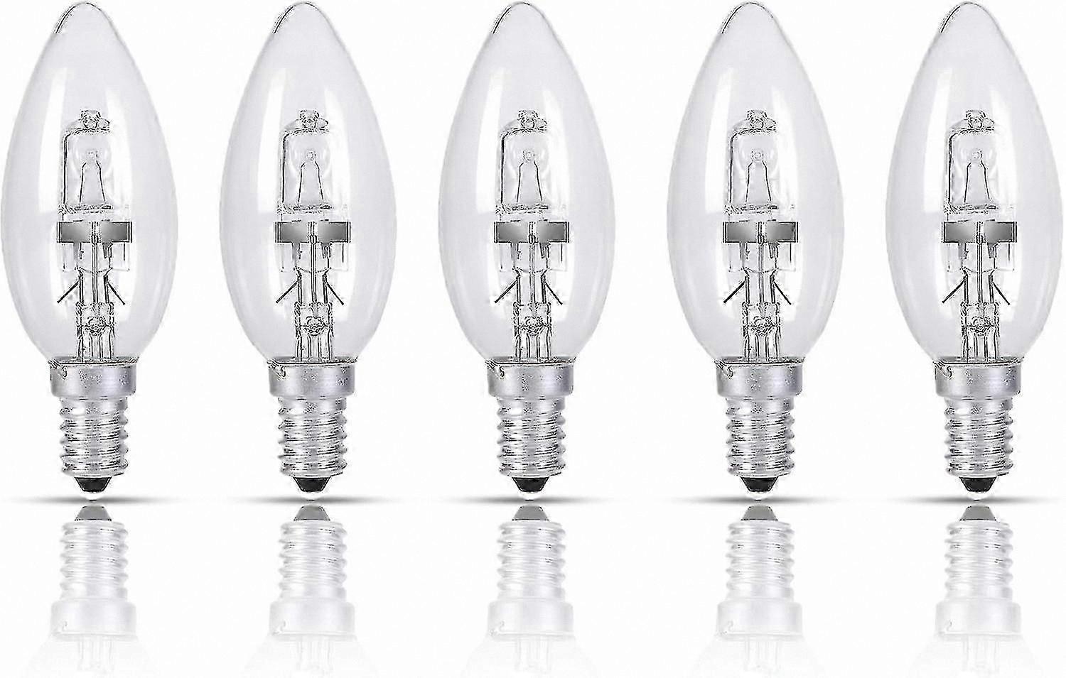 E14 Halogen Bulbs 28W Warm White 350LM 230V 5-Pack Candle Shape Lighting Solution
