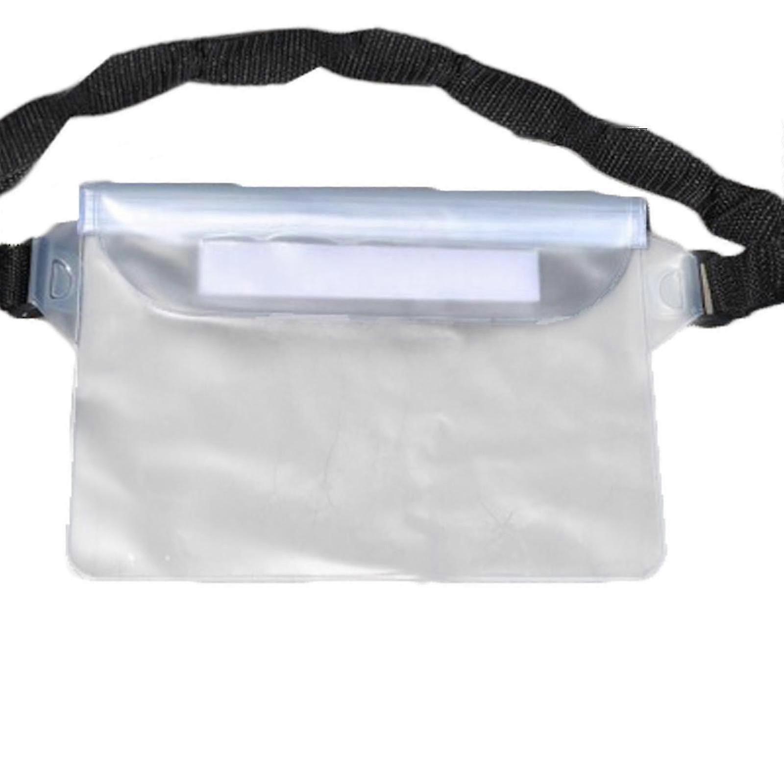 Waterproof pouch for swimming with waist strap to keep valuables safe