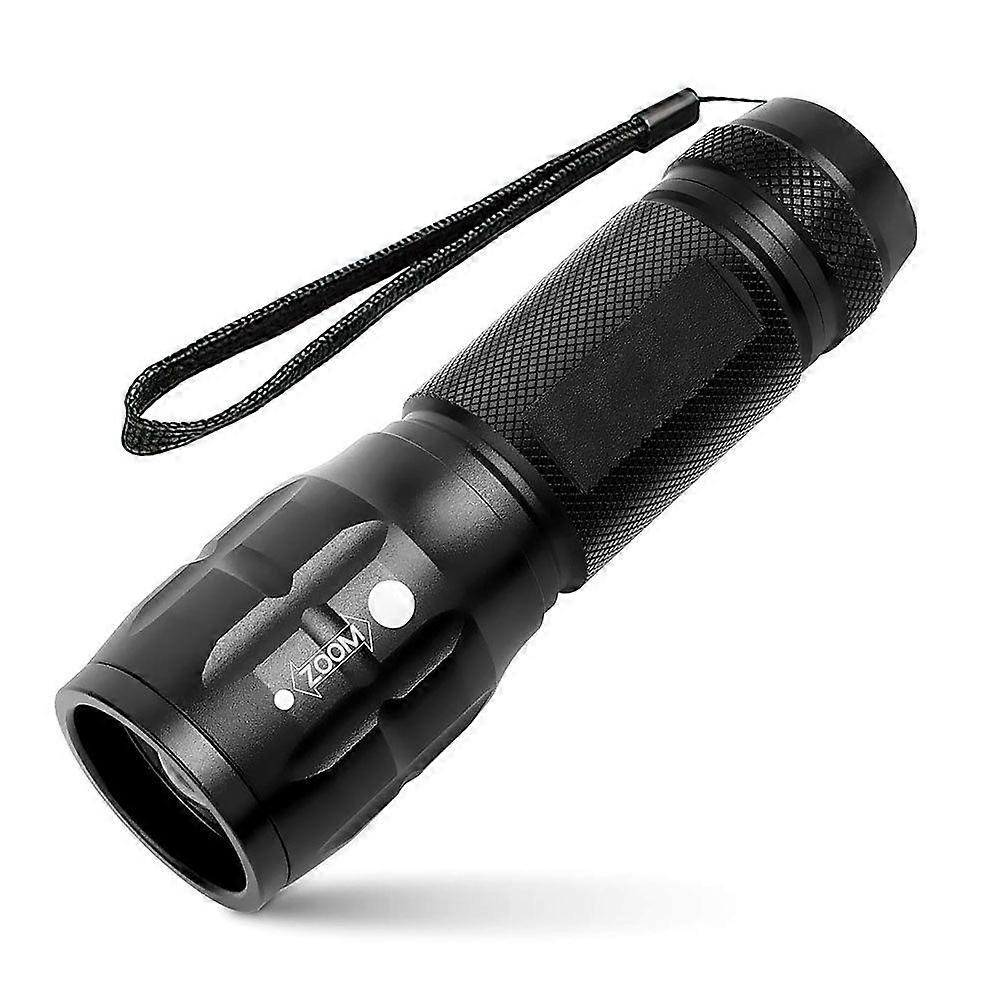 LED Flashlights High Lumens, Small Flashlight, Waterproof, Adjustable Focus Flash Light for Outdoor(Black)