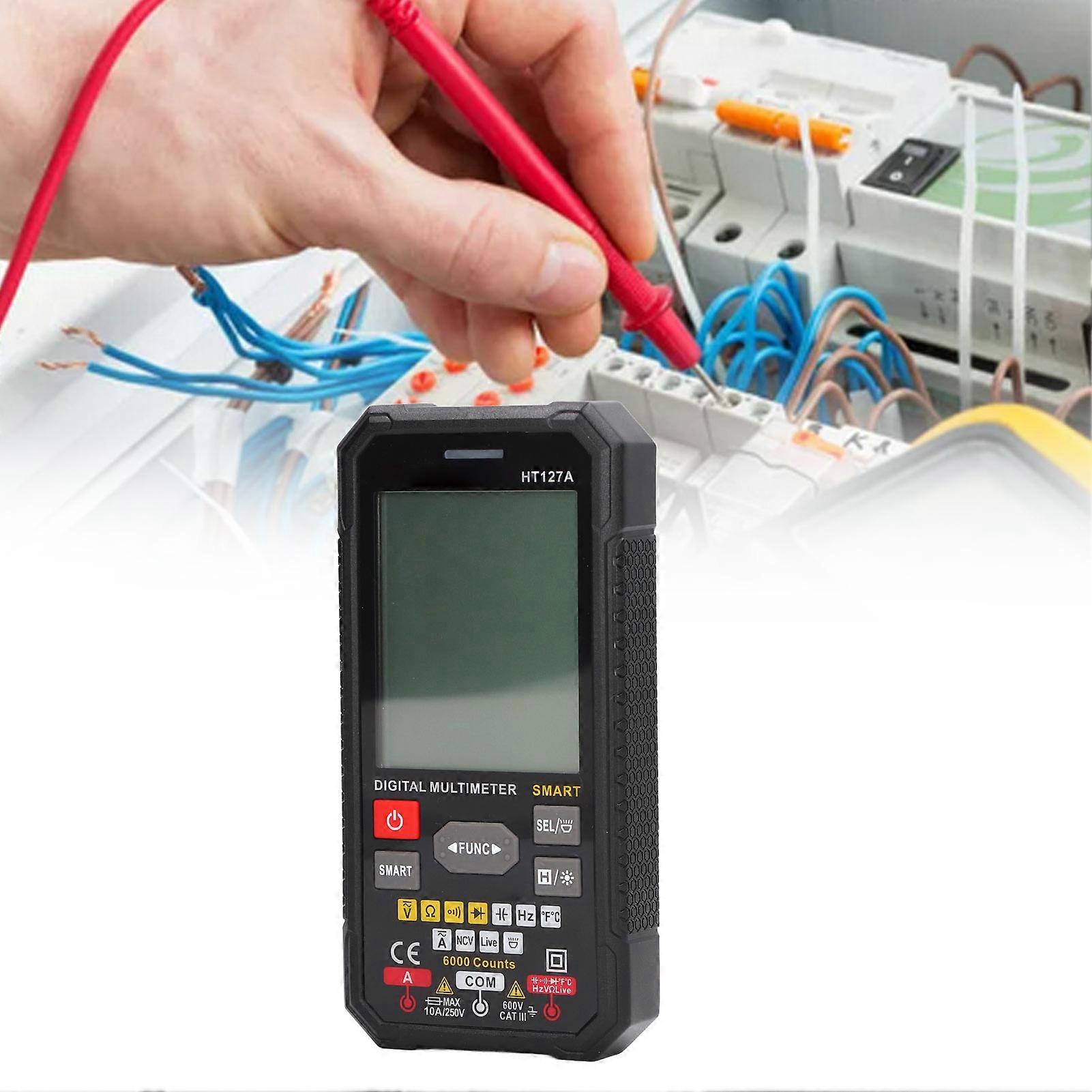 HT127A Digital Multimeter Pocket Voltmeter, Mini Color LCD