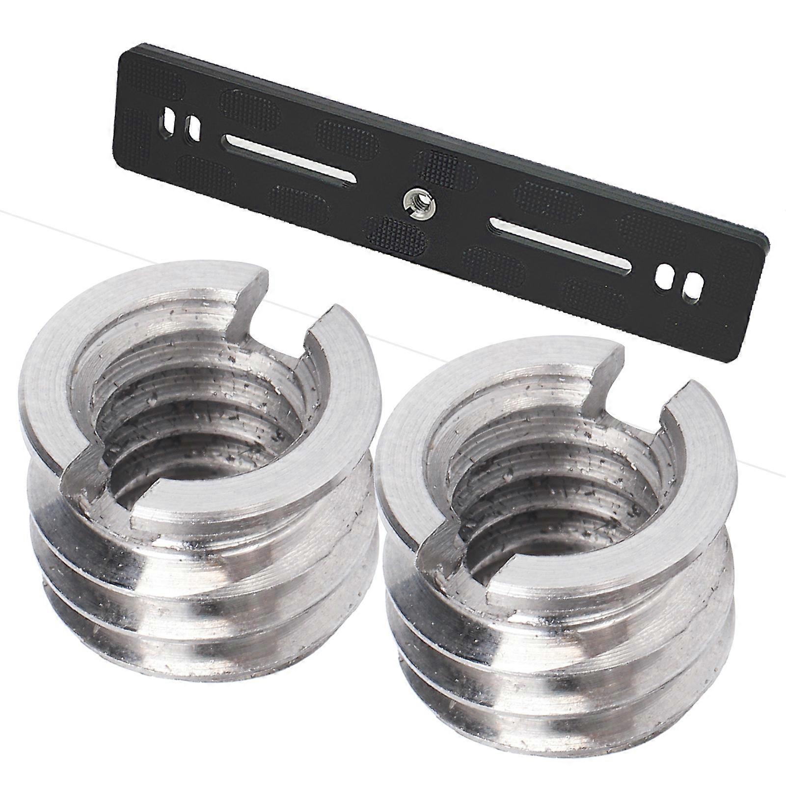 LS0011 2Pcs 1/4 in to 3/8 in Conversion Screw Iron Material for Tripod Ball Head Photographic Equipment