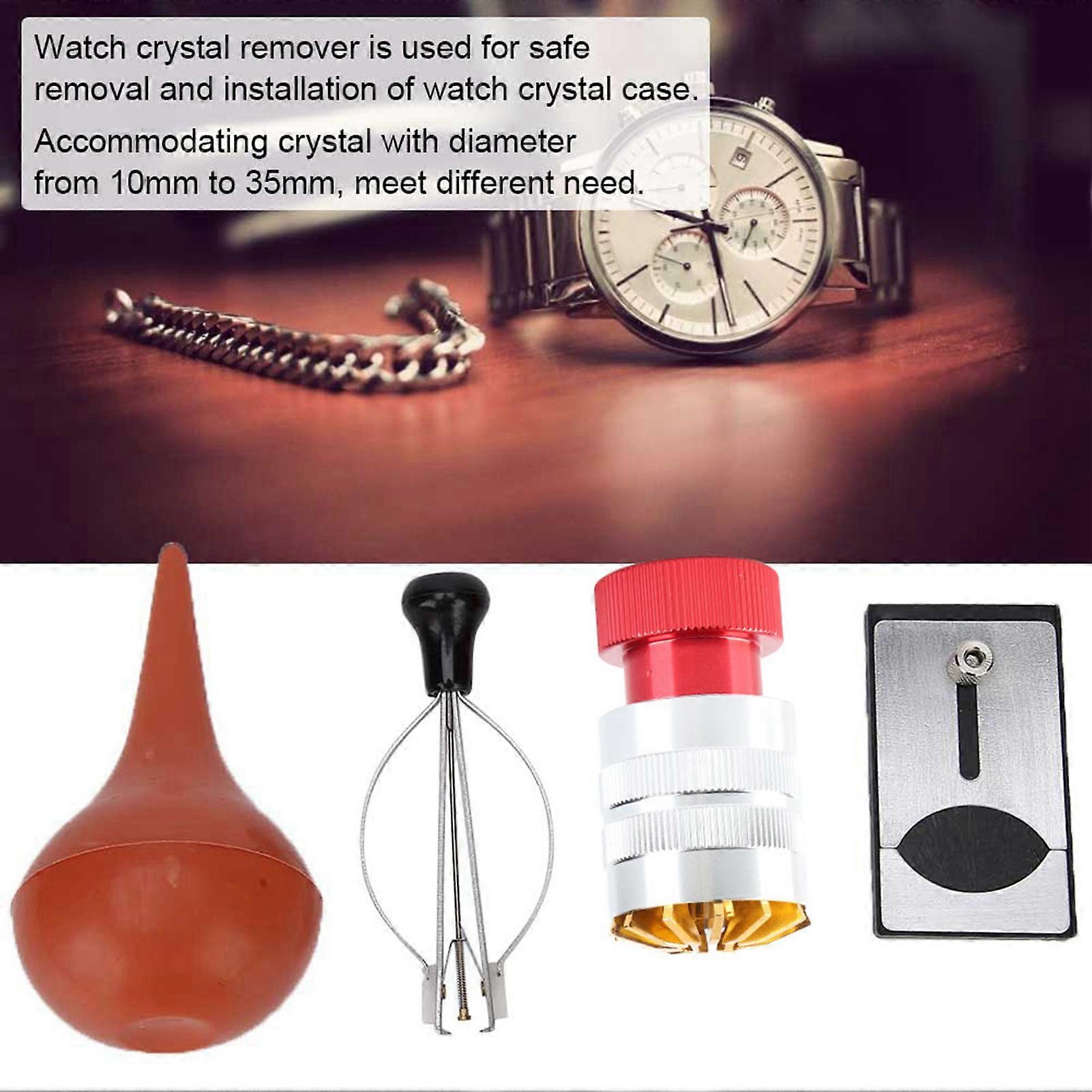 3Pcs Watch Repair Tool Set Dust Blower Crystal Case Remover