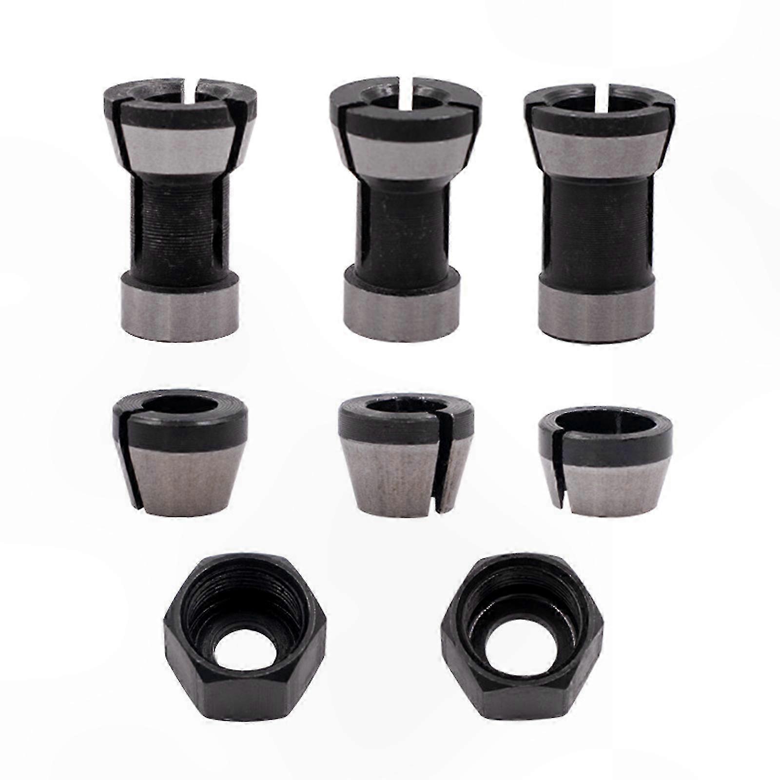 Router Collet Chuck Adapter Sleeve for Woodworking Trimming Machines and Electric Routers Holder Conversion Tool