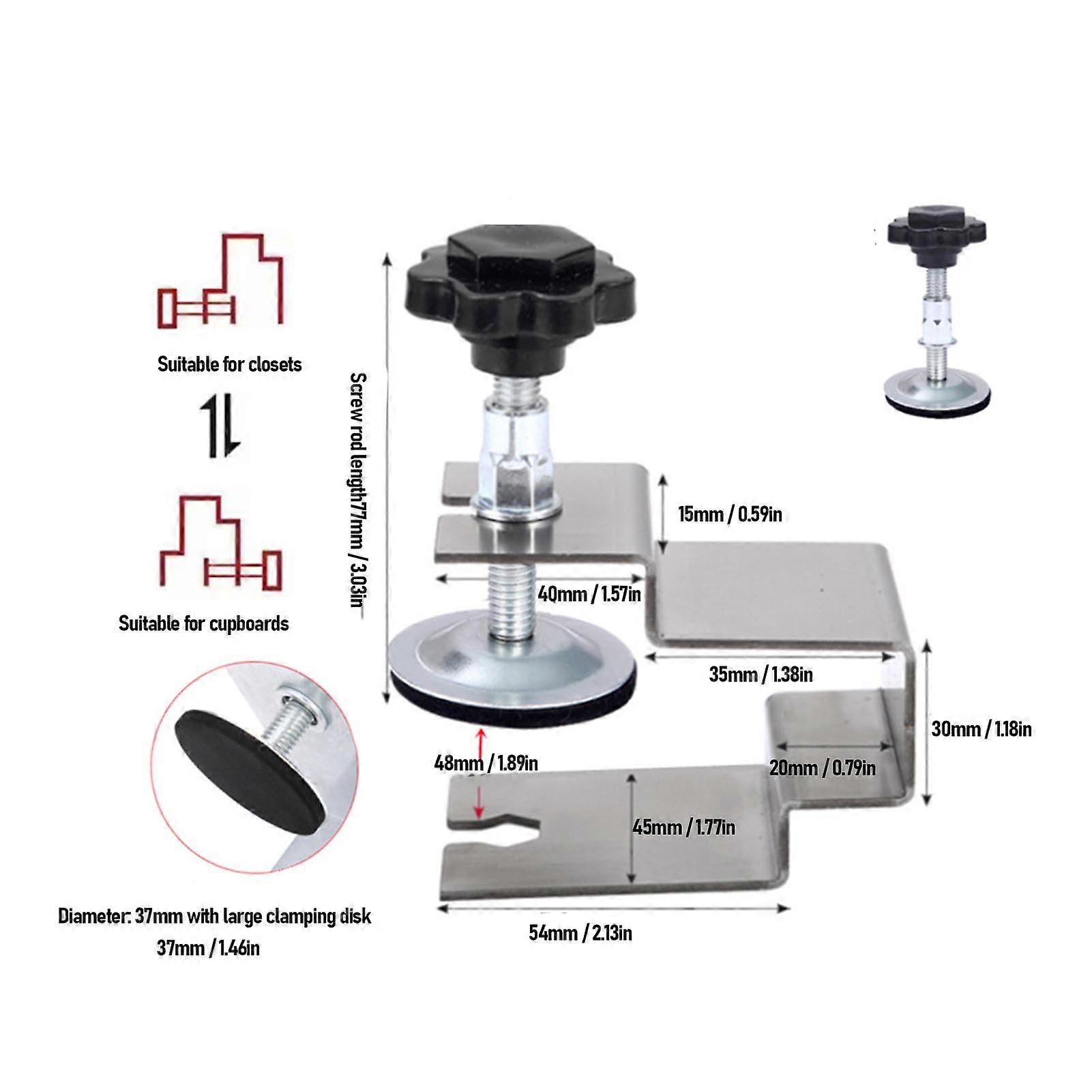 4PCS Thickened Stainless Steel Non-Slip Drawer Fixing Clips