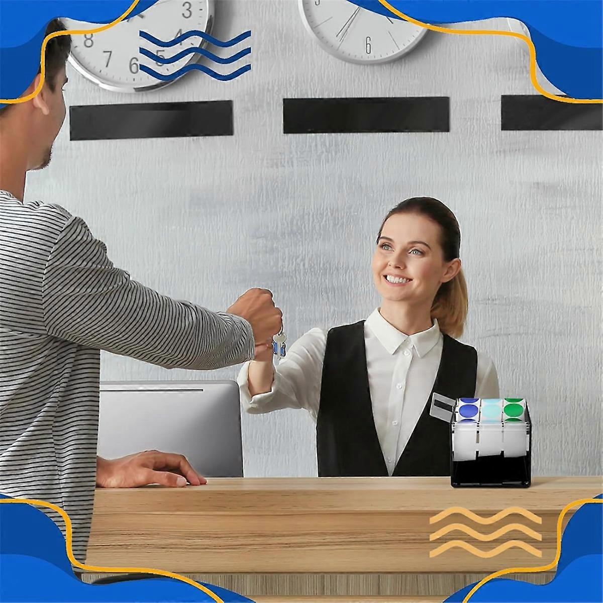 3 Disks Label Dispenser for Rolls of Sticker Labels Acrylic Adjustable Label Holder Sticker Dispenser Black