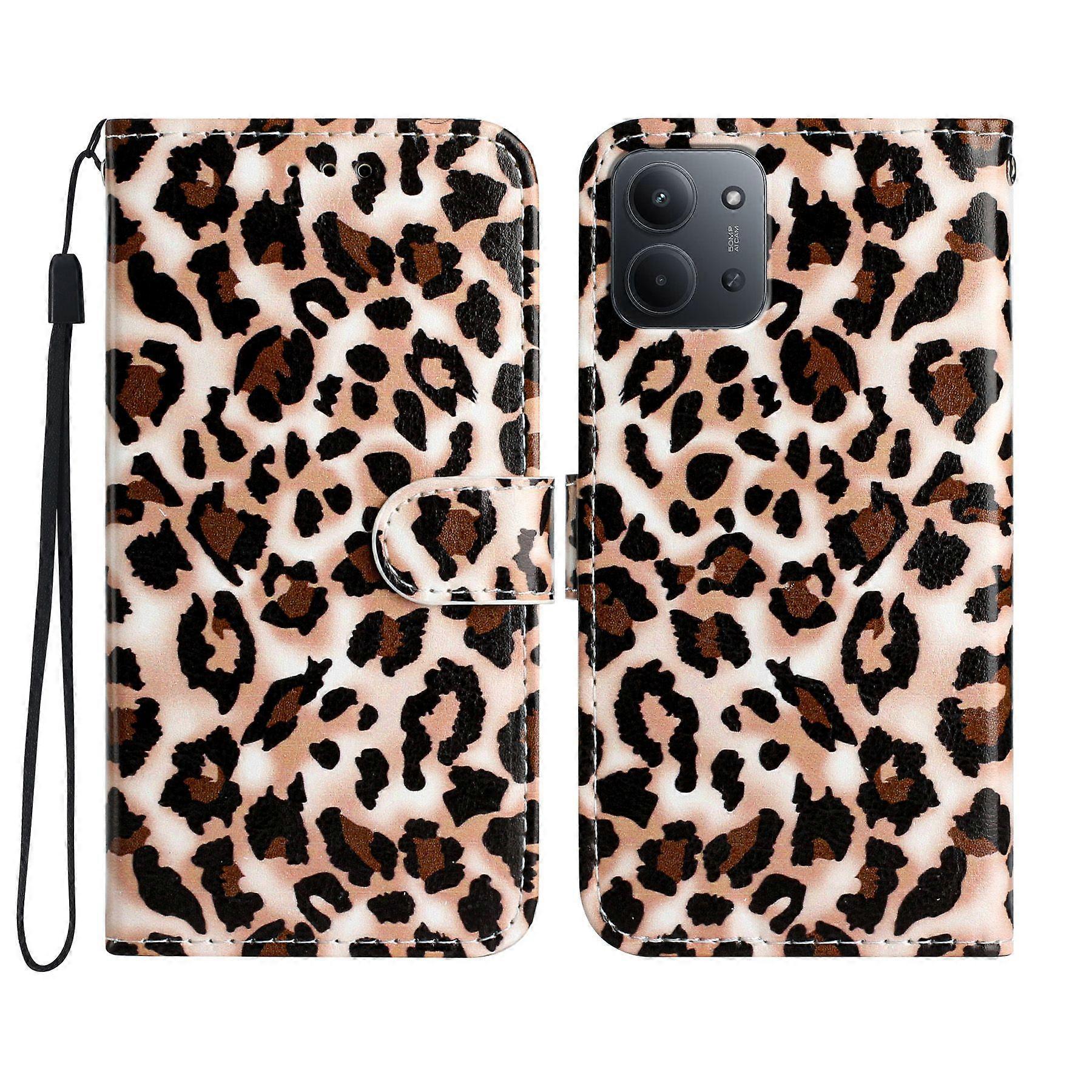 For Xiaomi Redmi 15C 4G/ 15C 5G/ Poco C85 (173.16mm) Wallet Case Pattern PU Leather Cover with Strap