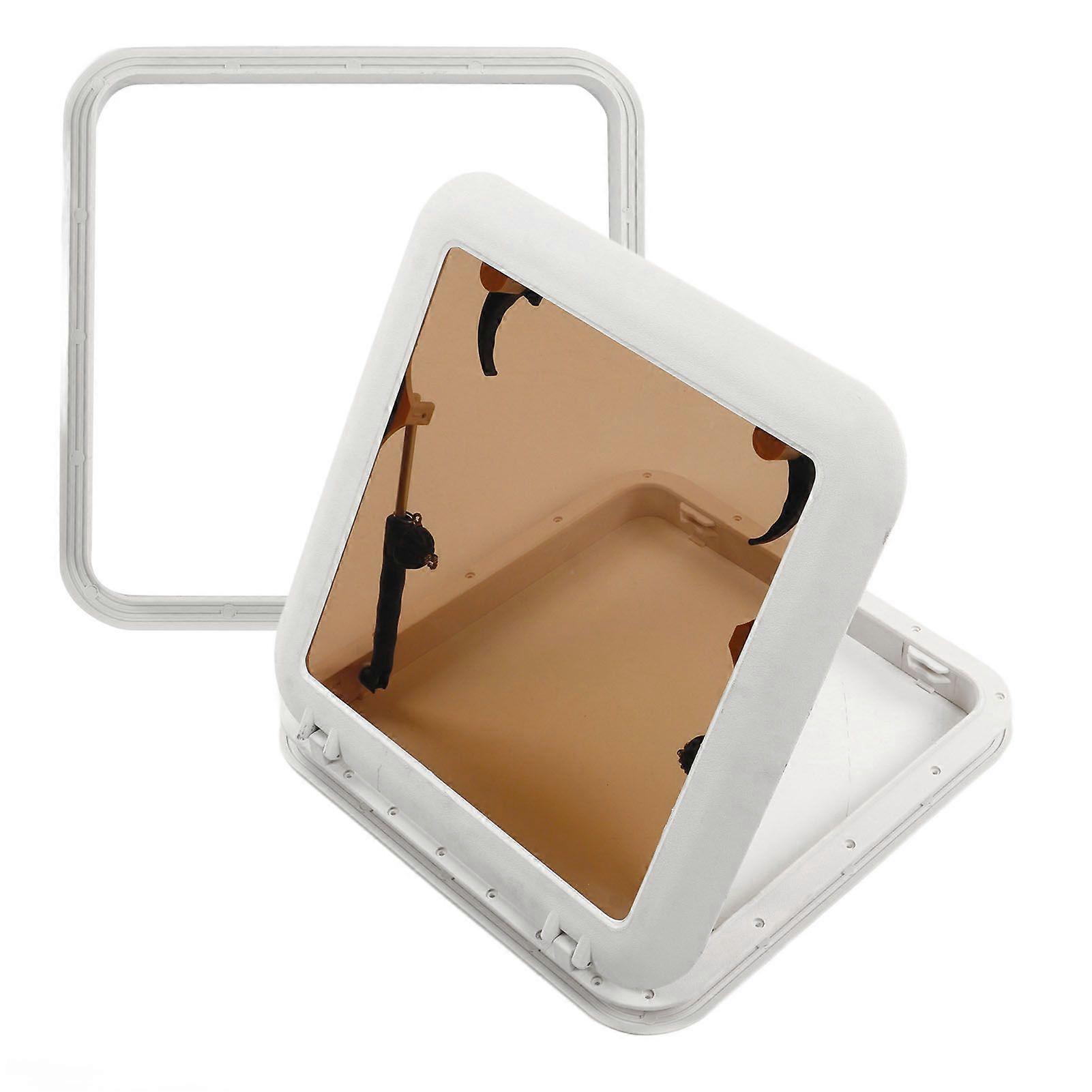 495mm Boat Portlight Hatch Window Square Push Out Deck Hatch Porthole Skylights Escape Window for Boat Yacht Nautical RV