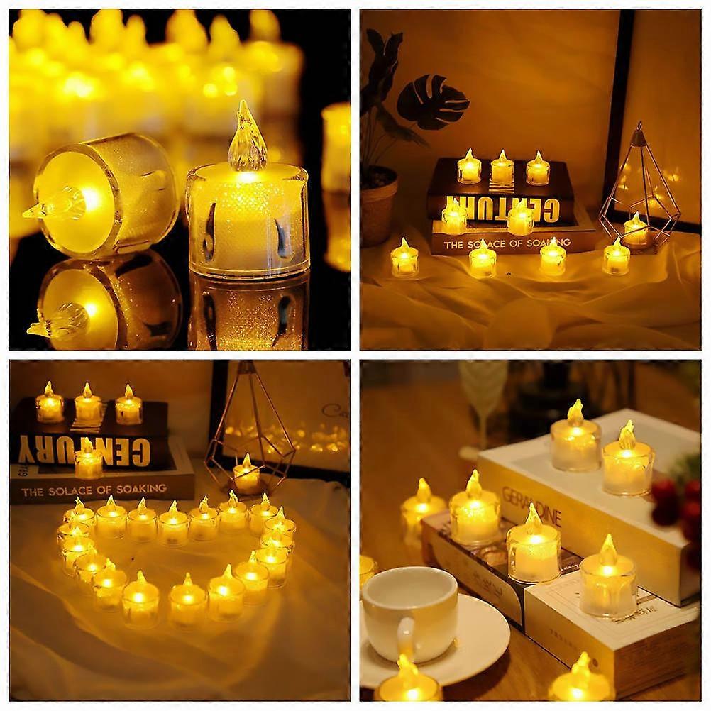 Creative LED Candles Plastic Candle-Shaped Lamps for Decor 12Pcs Pack