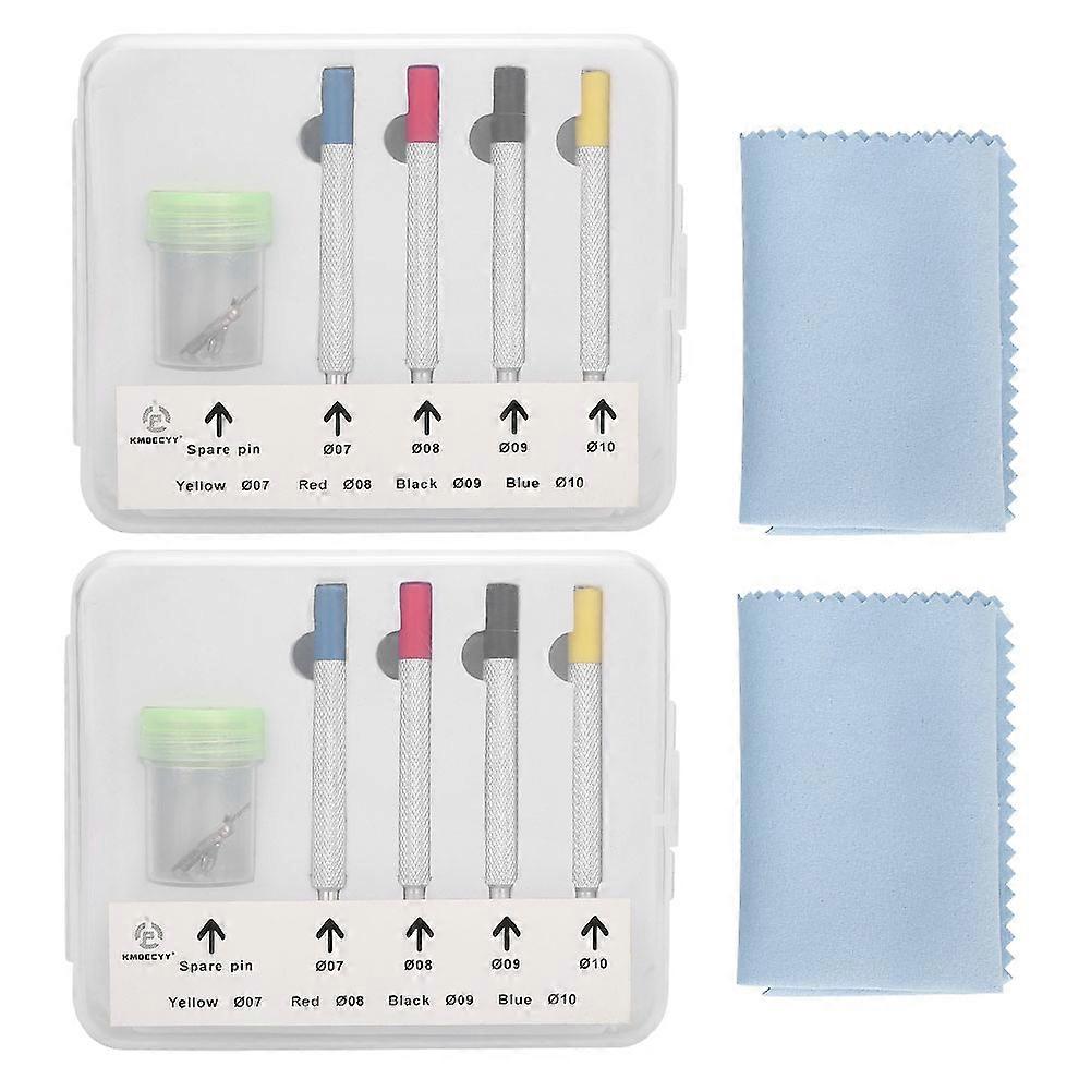 2 Sets Watch Band Link Pin Remover Pin Punch Watch Repairing Set Accessory