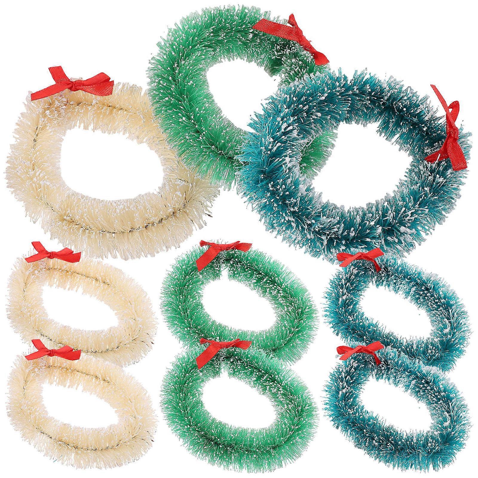 Christmas Wreath Xmas Tree Hanging Mini Wreaths for Decor 45Pcs Set