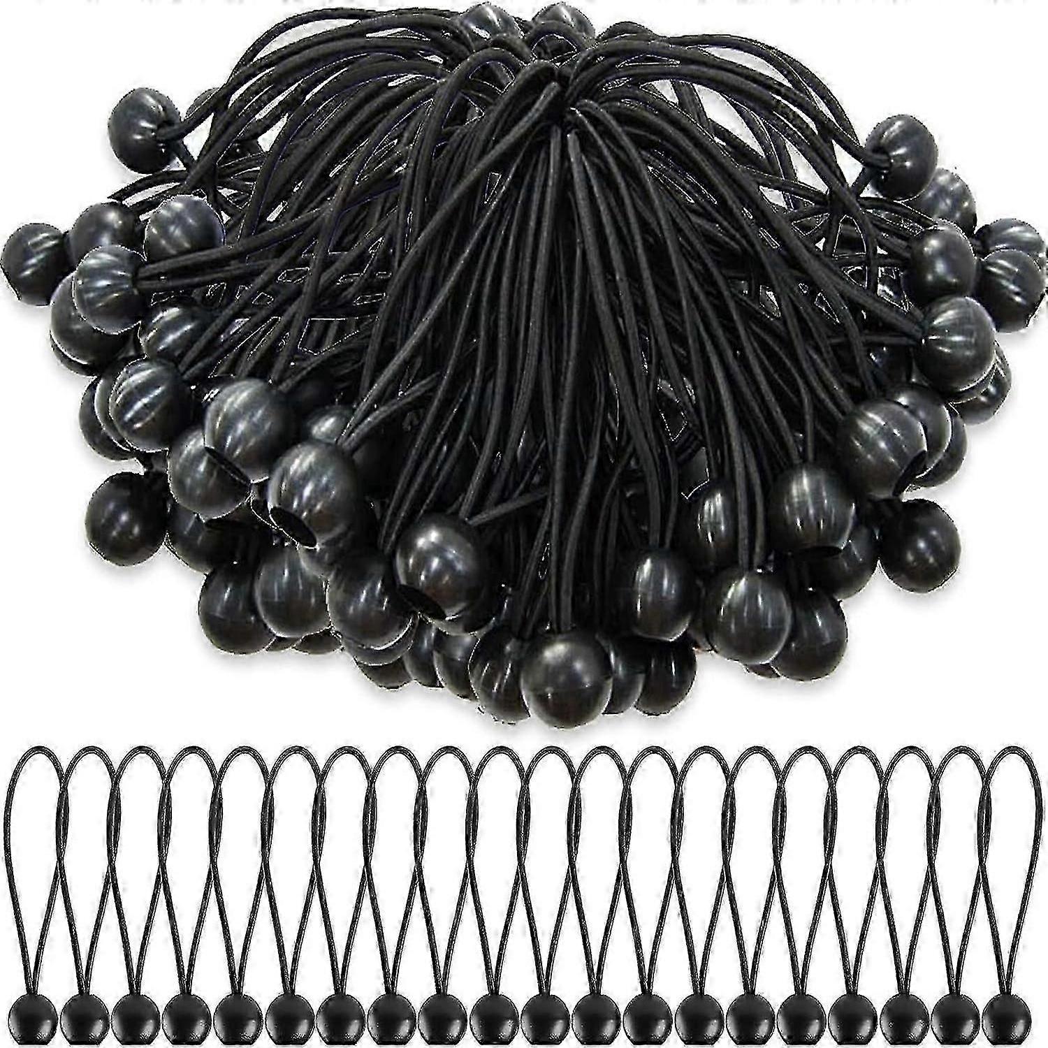 75 Pcs Corda Elástica com Bolas, Cordas Elásticas para Tendas para Amarrar Pacote de Cordas Elásticas com Bolas, Amarrações Elásticas Cordas Elásticas para Lonas, Tendas, Tendas