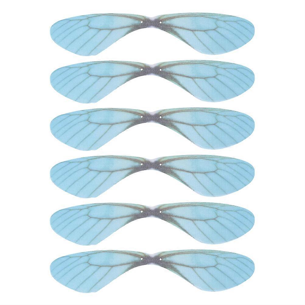 Fake Dragonfly Wing 50Pcs Sky-Blue Durable Chiffon Material for Decoration