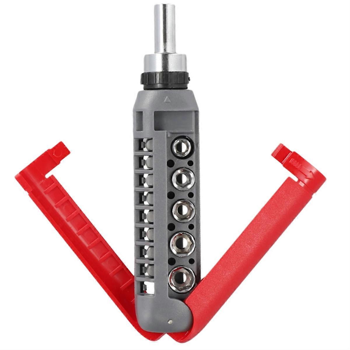Multifunction Hand Tool Spiral Ratchet Screwdriver With Tip Kit,B