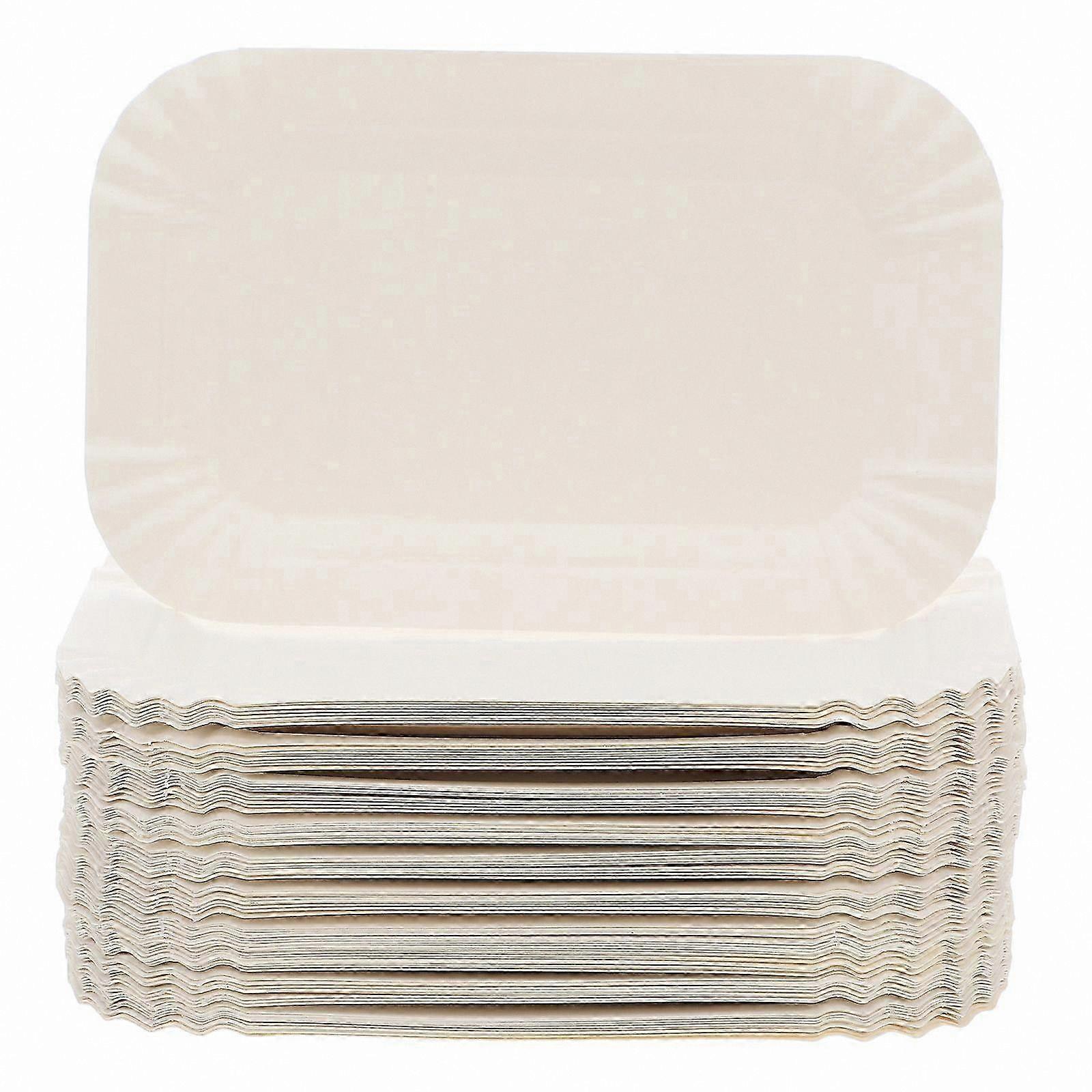 Heavy Duty Paper Plates Bulk Rectangle Cake Boards Tray for Small Cakes