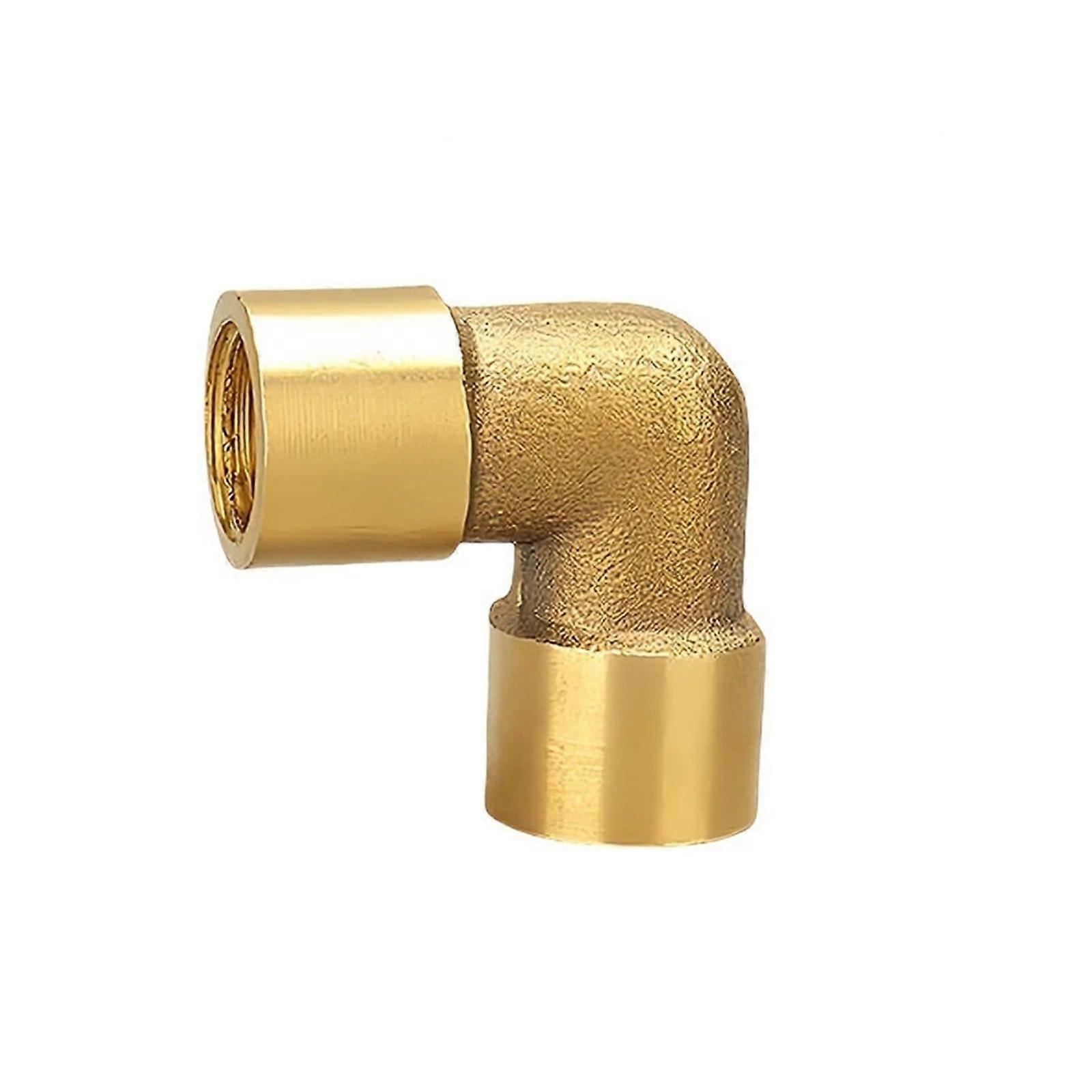 1/4' Female Thread Brass Elbow 90 Degree Equal Pipe Fitting For Water Fuel Copper