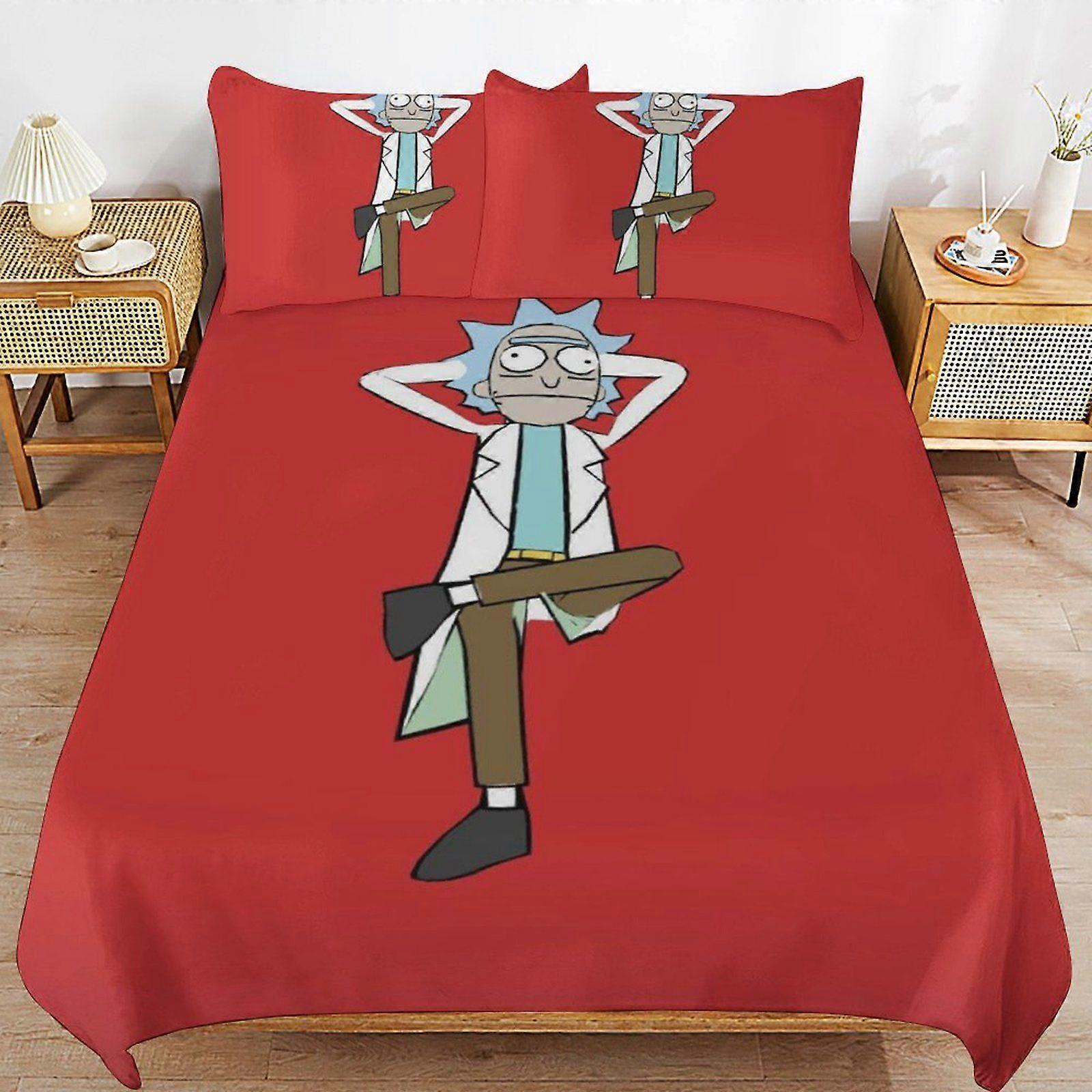a111 Rick and Morty Season Bedding Solution Soft Texture Smooth Finish Cozy Zipper Duvet Cover Sets for Family Sleep n111