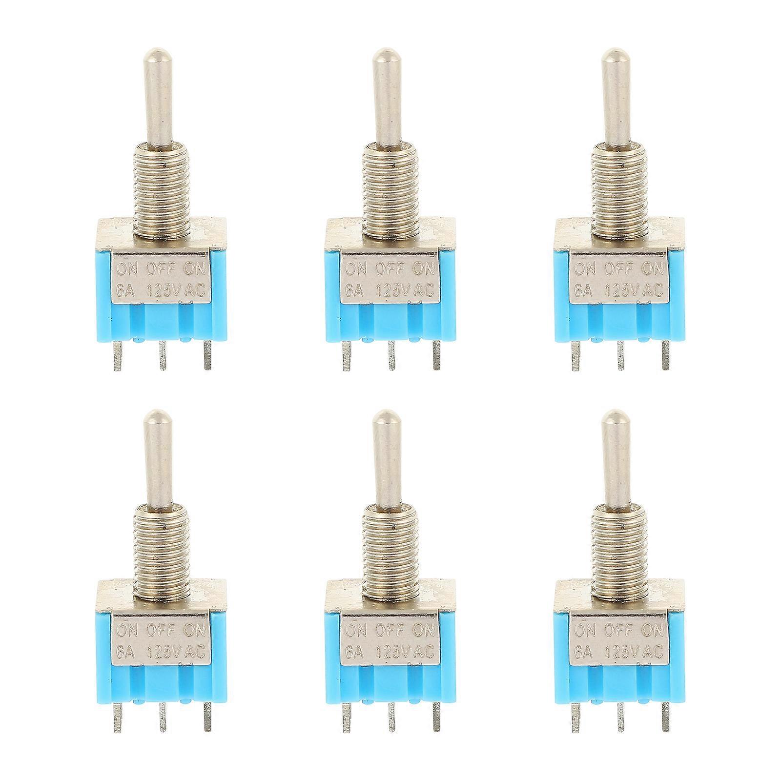Guitar Toggle Selector 6Pcs Metal Rocker Switches for Electric Control
