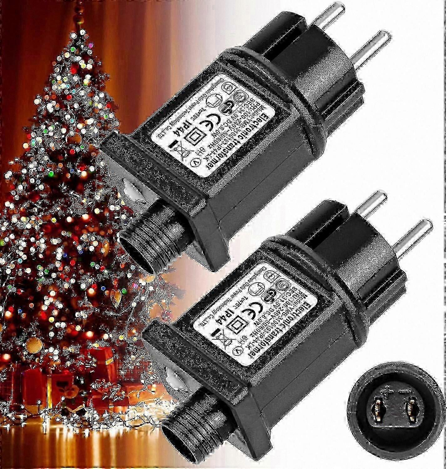 2-Pack 31V 6W LED Driver Adapter with IP44, 8 Flashing Modes, Timer, Memory Function for Decorative Lighting