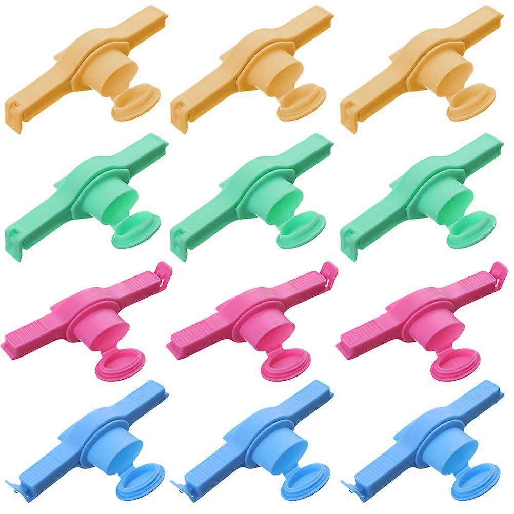Reusable Snack Bag Clips Assorted Color 12Pcs Multi-Purpose Food Clips