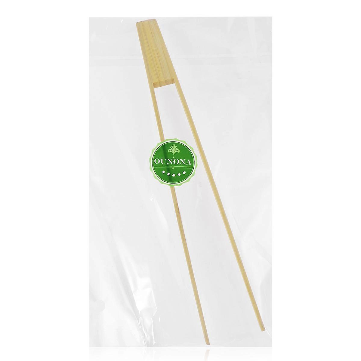 3Pcs Bamboo Toaster Tongs for Cooking Ounona Kitchen Serving Tools