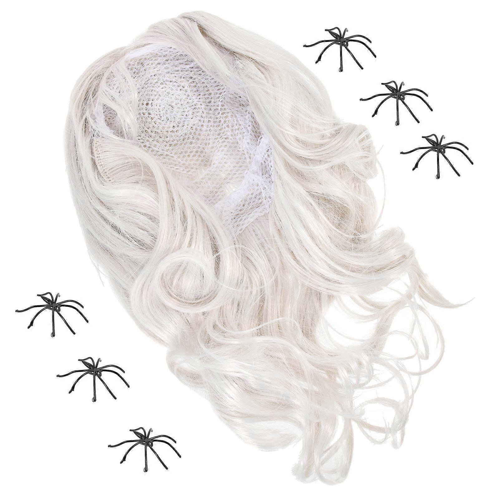 Wavy Spider Wig Suitable For Costume Enthusiasts In 45CM Size Perfect For Halloween Cosplay And Fancy Dress 3 Pieces