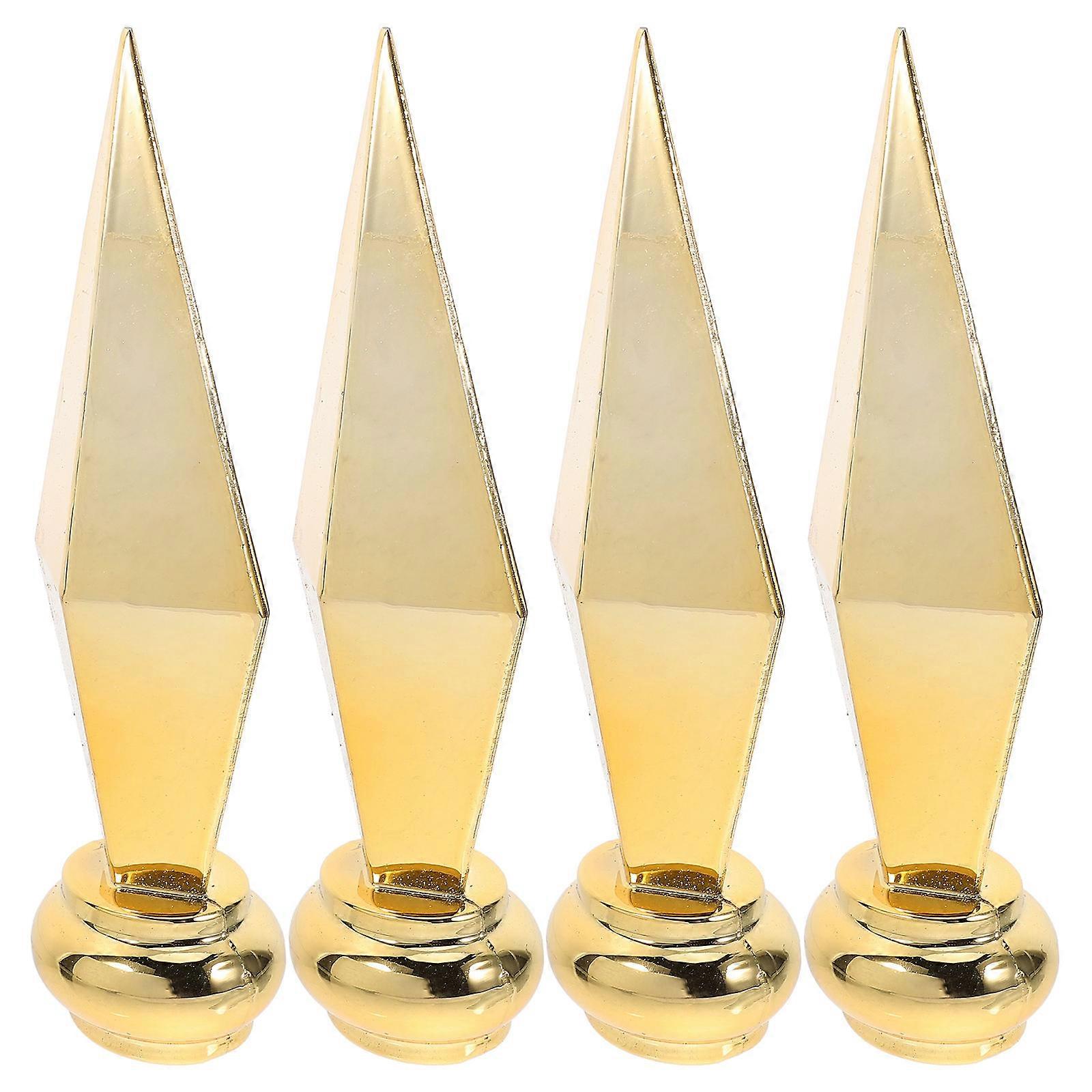 20Pcs Golden Flagpole Head Toppers For Hotel Meeting Rooms Simple Decoration And Replacement Use