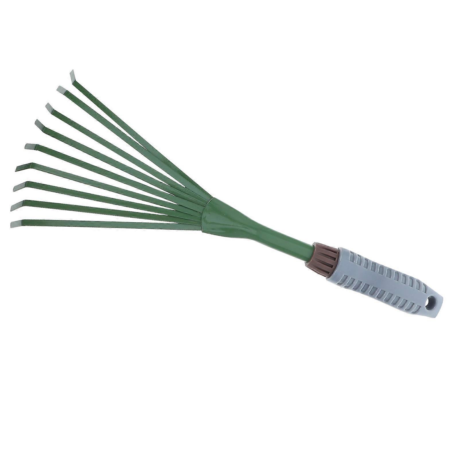 Greblă de curățare a grădinii, instrument de fier rezistent pentru îndepărtarea buruienilor, curățarea frunzelor, 1 pachet