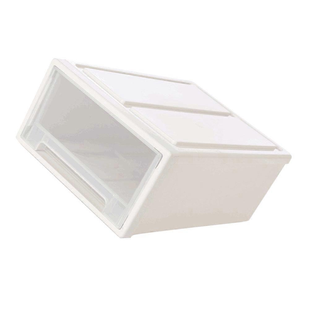 Stackable Container 1Pcs Clothes Shoes Organizer Drawer-Type Storage Plastic White