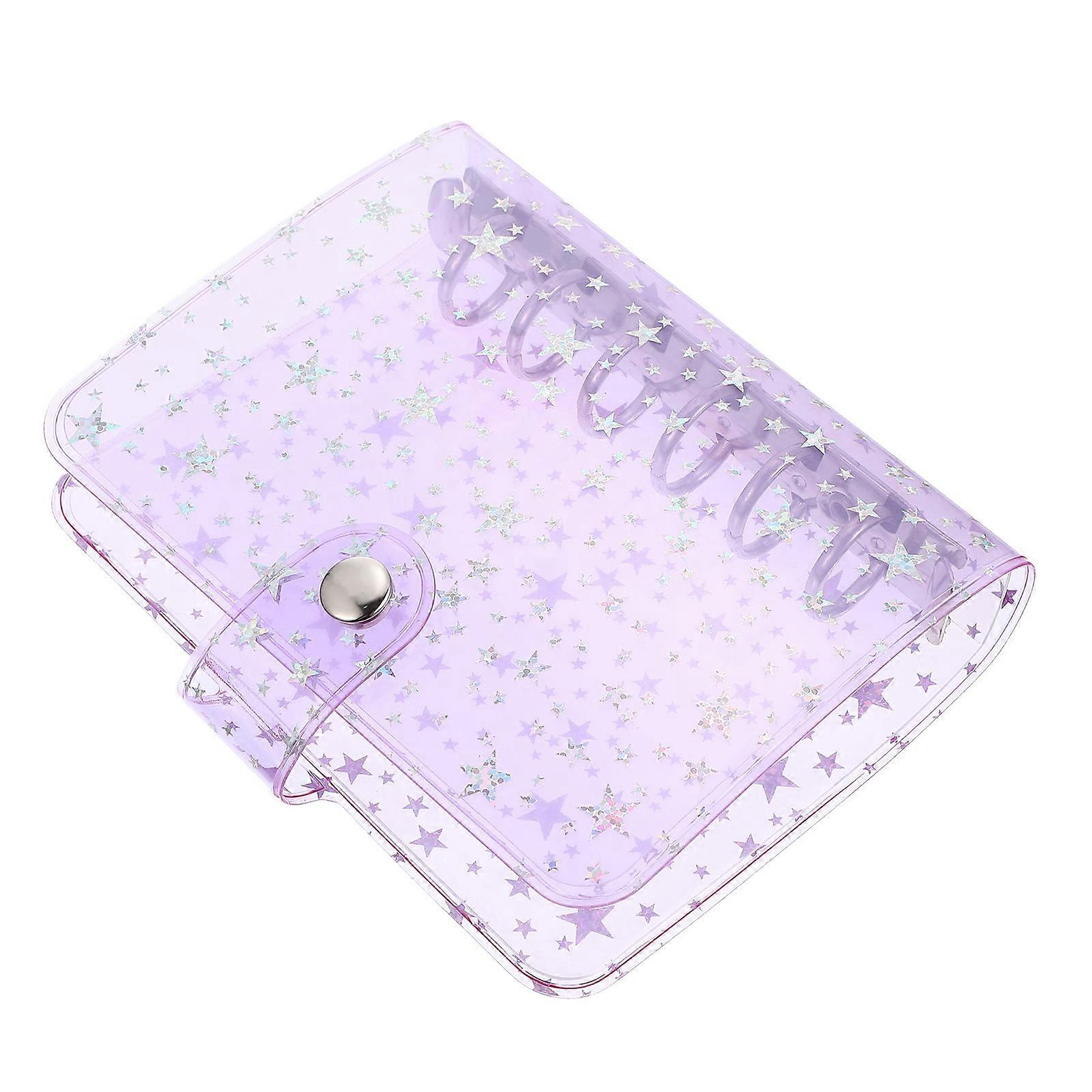 Protective Loose-Leaf Notebook Cover 2Pcs PVC Case For Students And Teachers 14X11X3CM Rectangular Rainbow Style