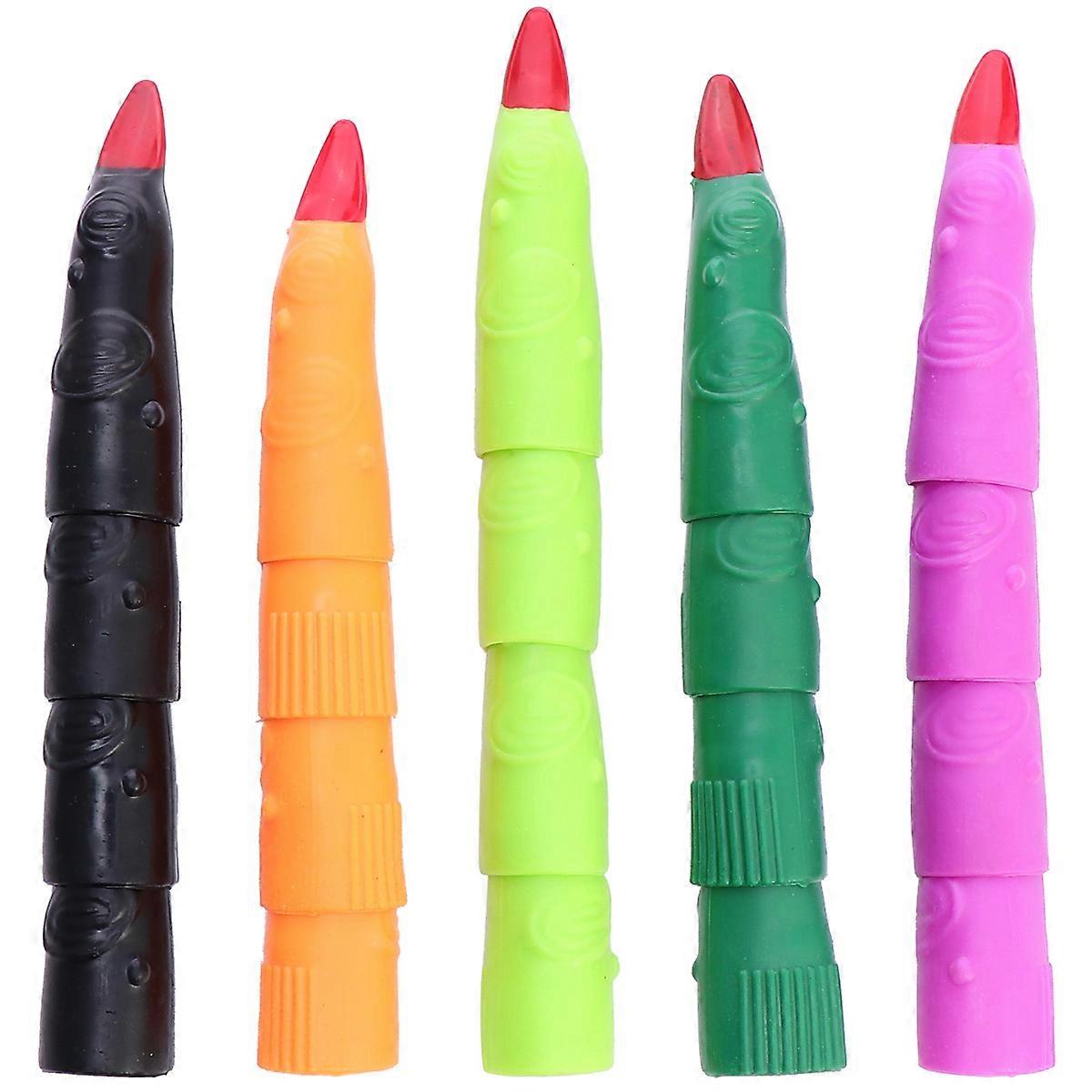 80 Pieces Long Nail Tips Witch Fingers For Halloween Prank Included Assorted Color Costume Accessory Designed For Adults At Scary Parties