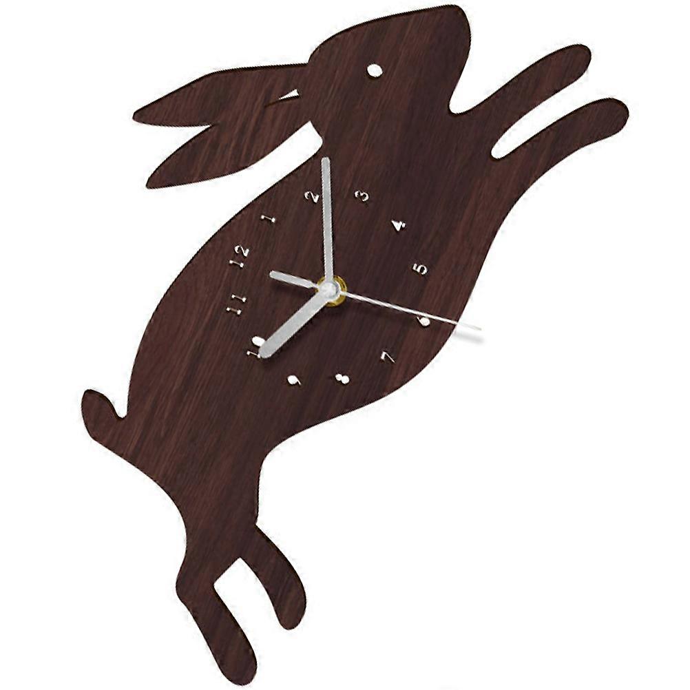 Mute Rabbit Shaped Wall Clock for Decoration 4Pcs Coffee Wall Hanging Clock