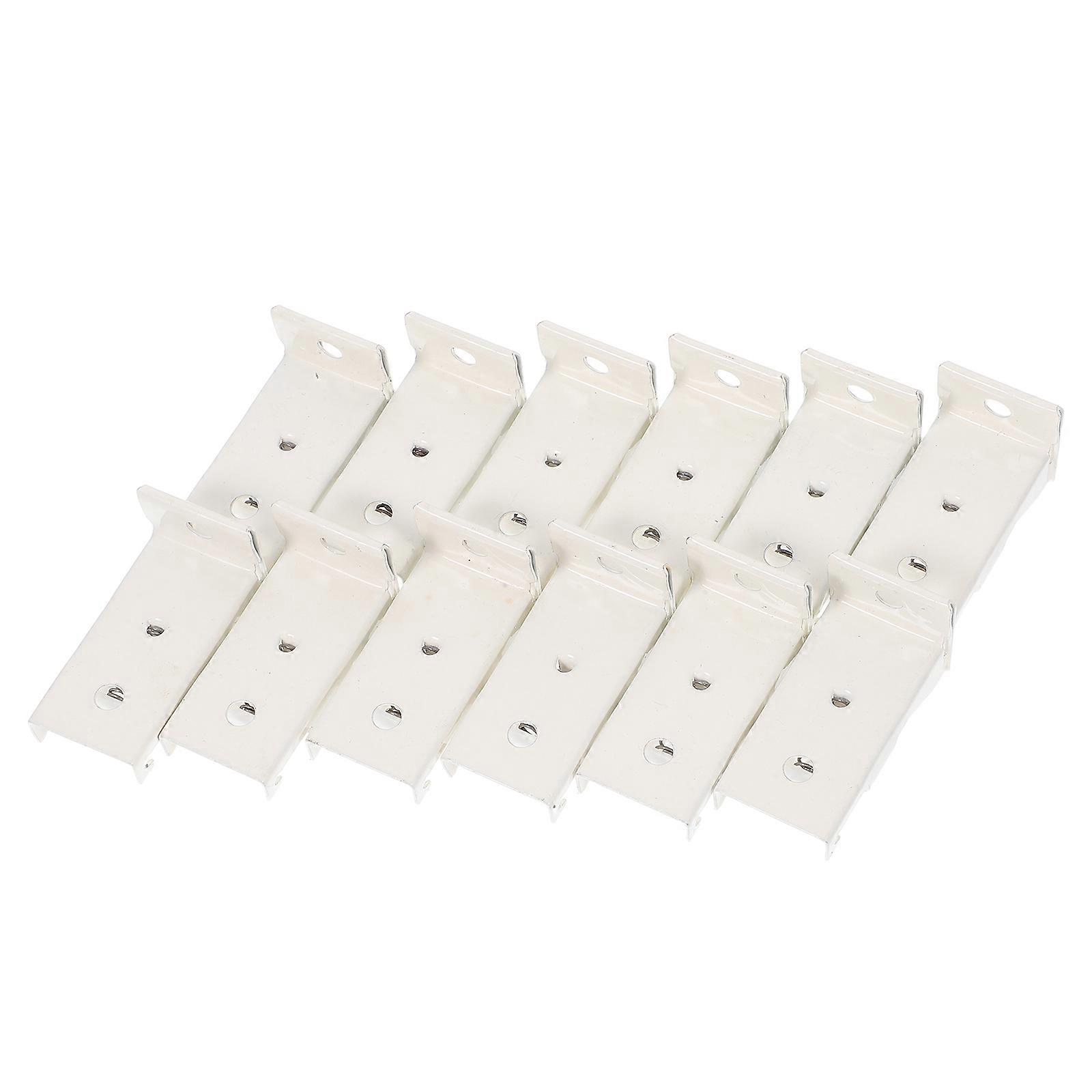 White Iron Curtain Track Brackets for Ceiling Mount Support 60Pcs