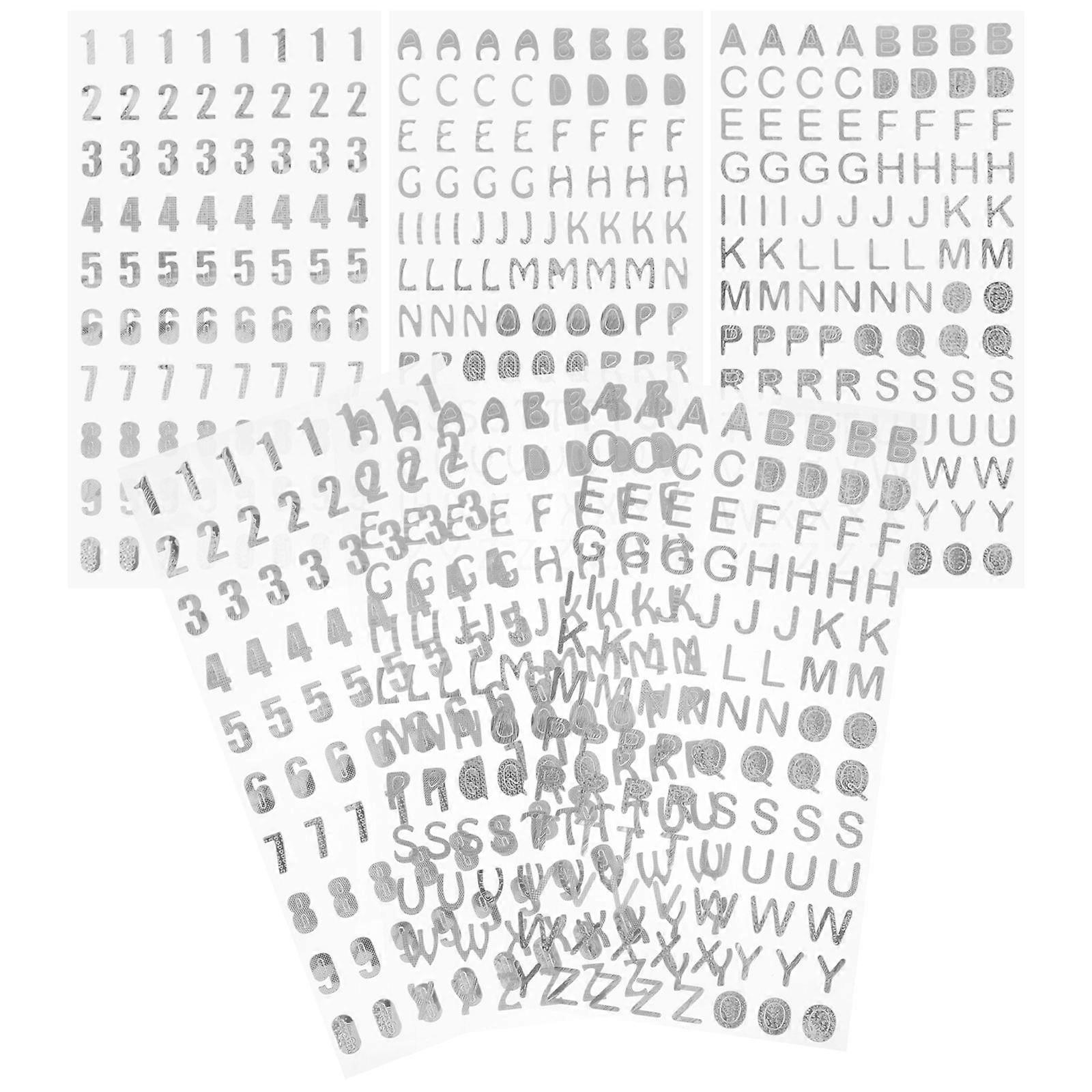 Scrapbook Stickers For Handicraft Enthusiasts Ideal For Kindergarten And School Activities 20X10CM Silver Rectangular 24 Sheets