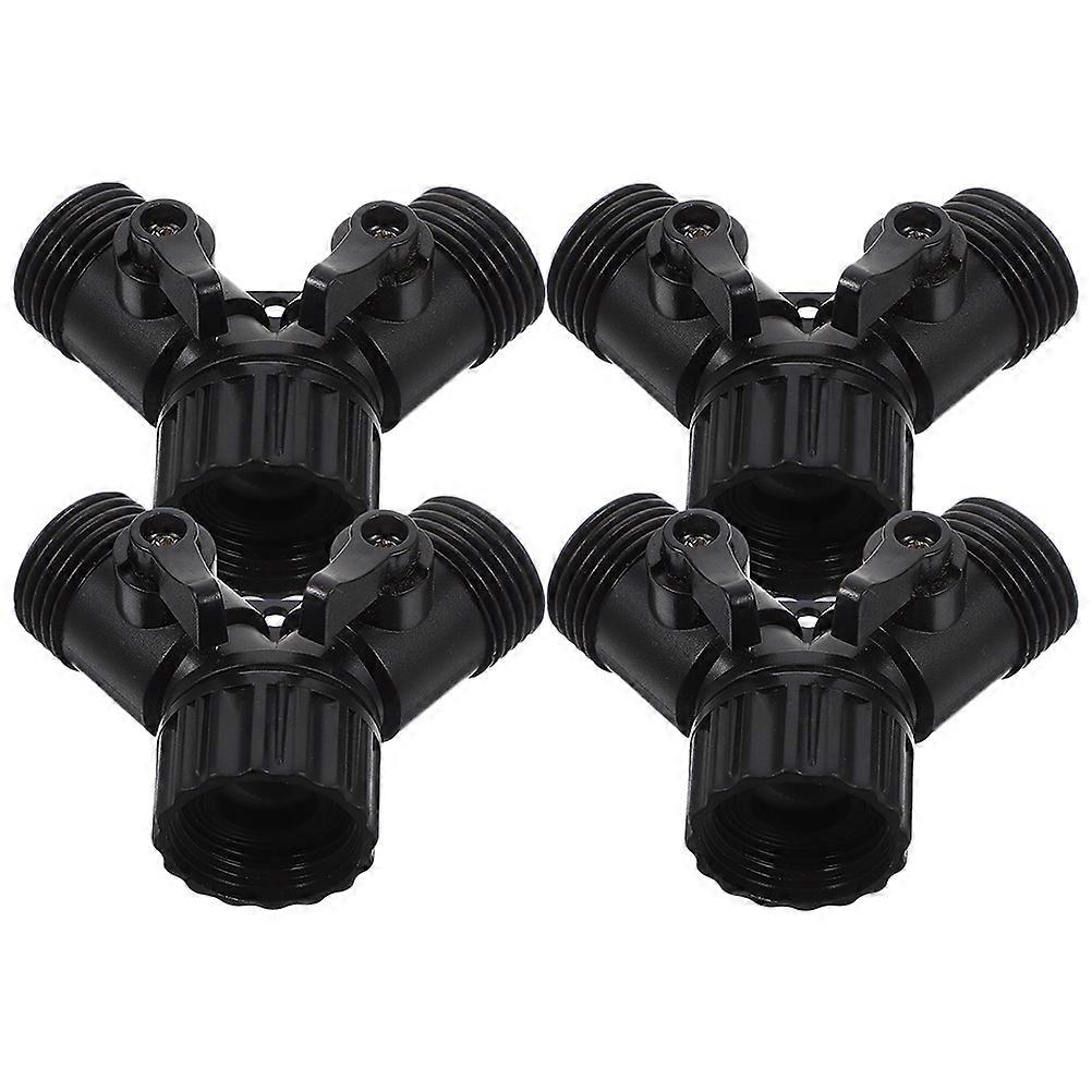 12Pcs Adjustable Hose Splitter Y Type Garden Hose Adapter Black